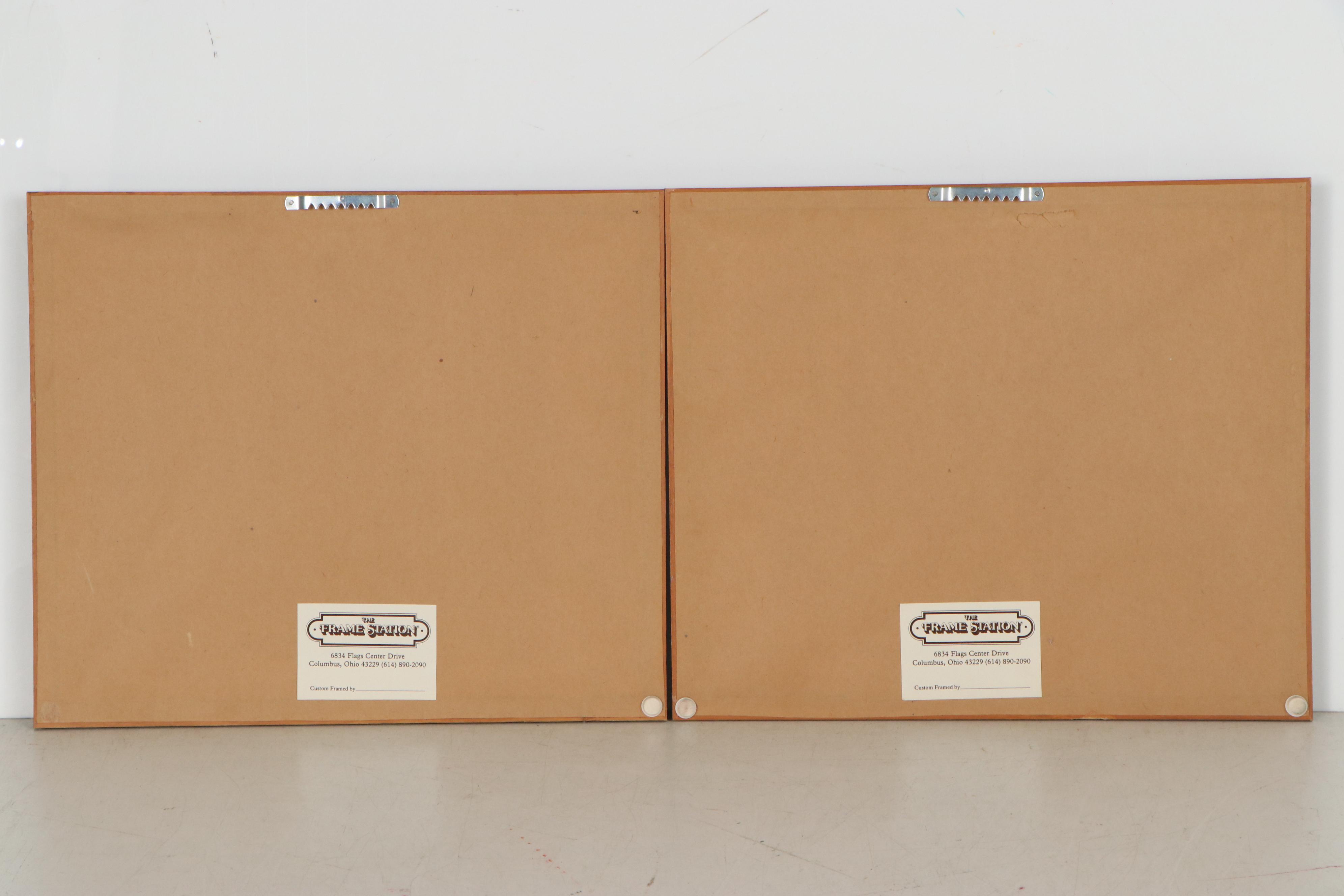 Hans Junga Coastal Offset Lithographs, Late 20th Century