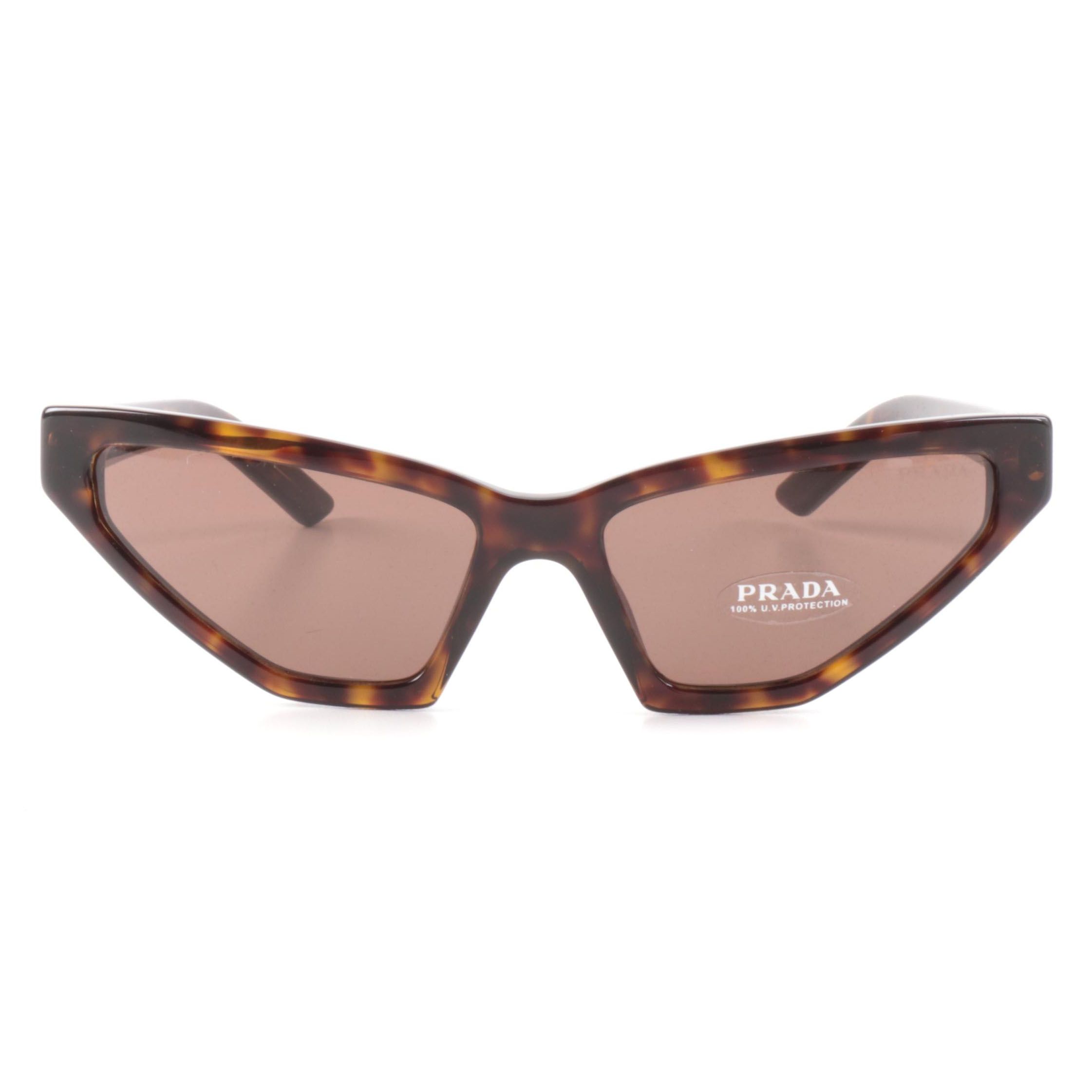 Prada Avant Garde Cat Eye Sunglasses in Tortoise with Case and Box