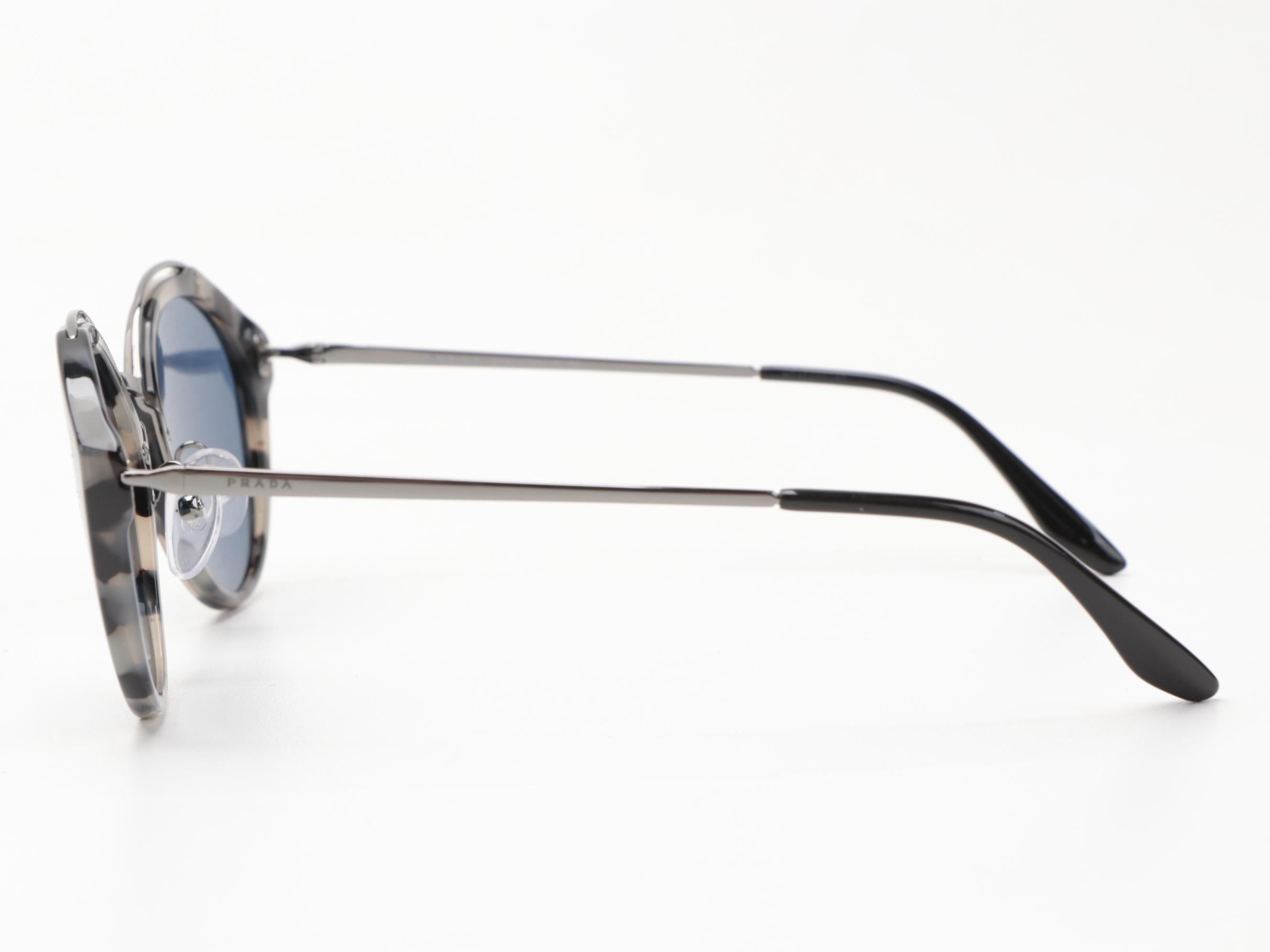 Prada SPR18U Havana Cat Eye Sunglasses with Case and Box