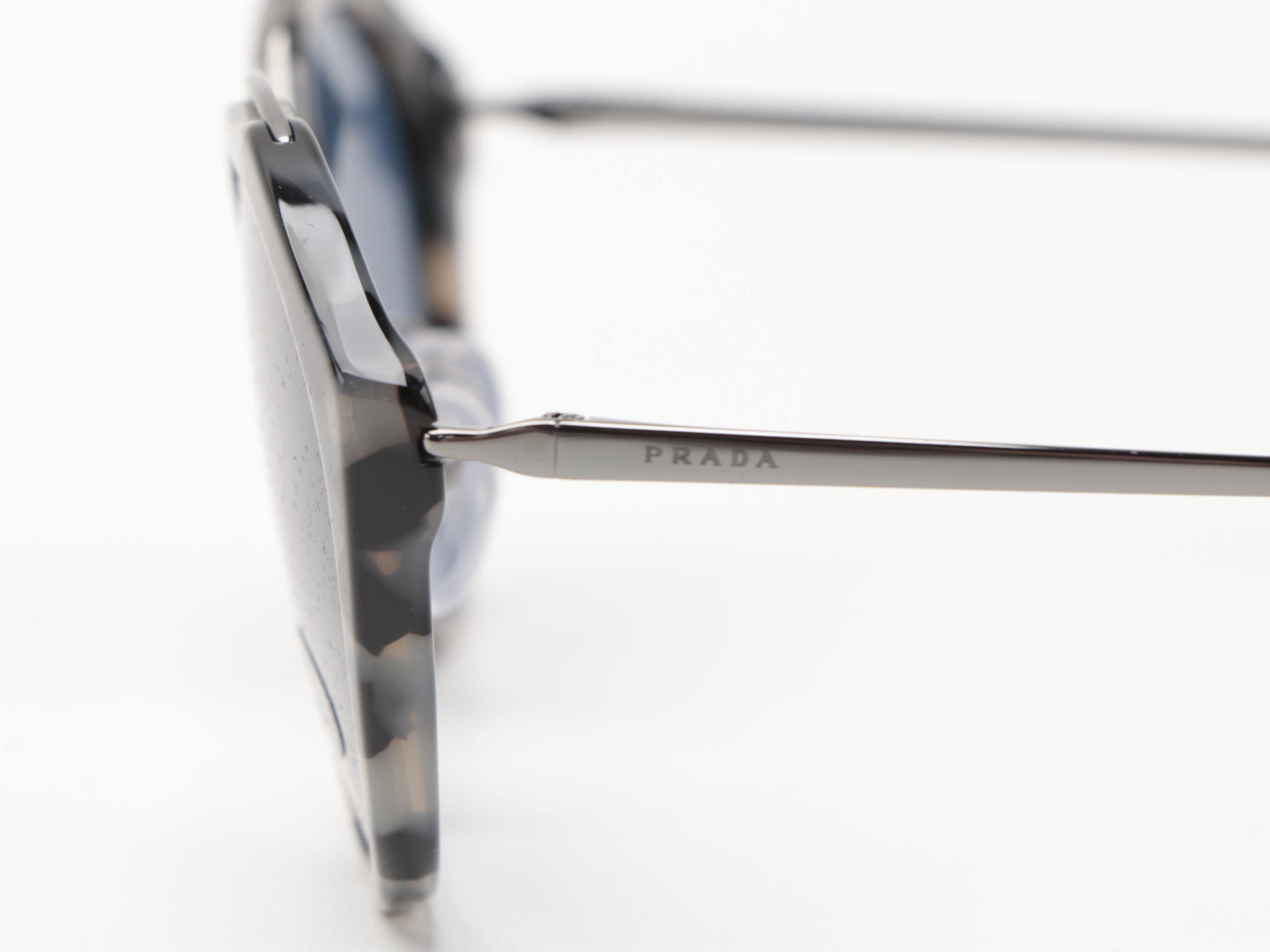 Prada SPR18U Havana Cat Eye Sunglasses with Case and Box