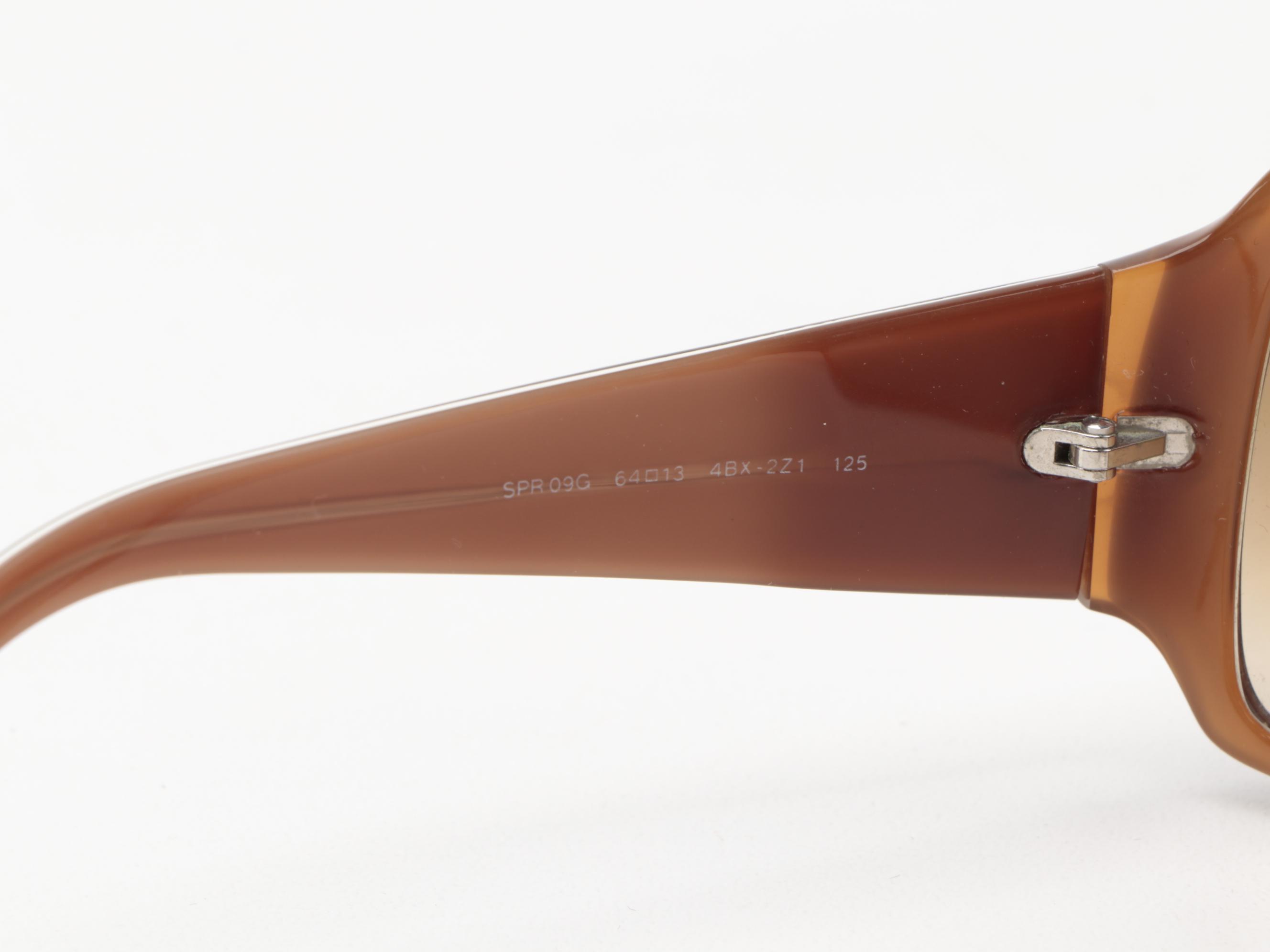 Prada SPR09G Wrap Sunglasses in Bronze/Brown