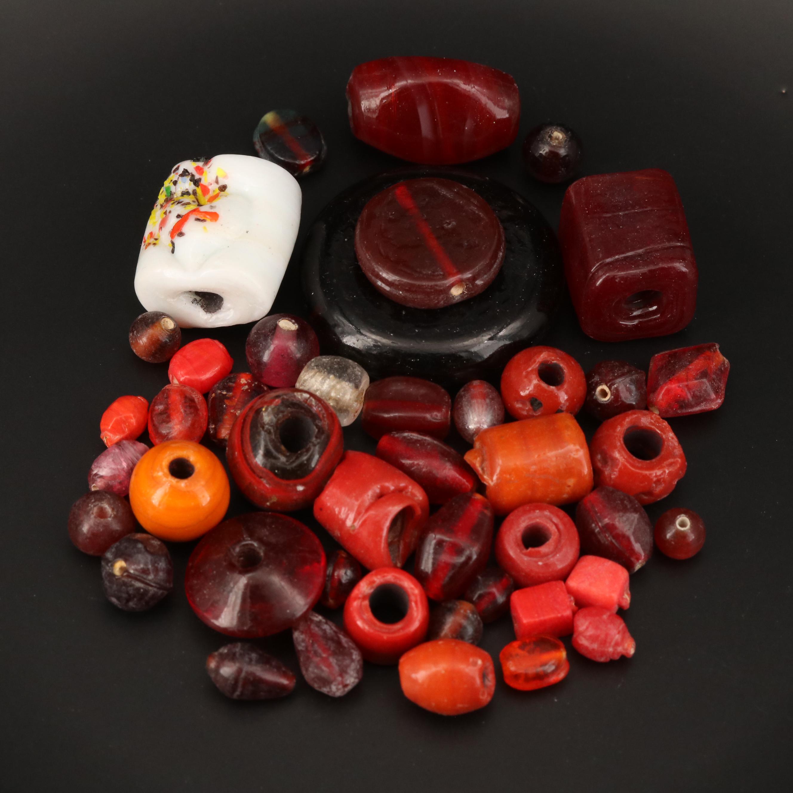 Loose Mixed Cut Glass Beads