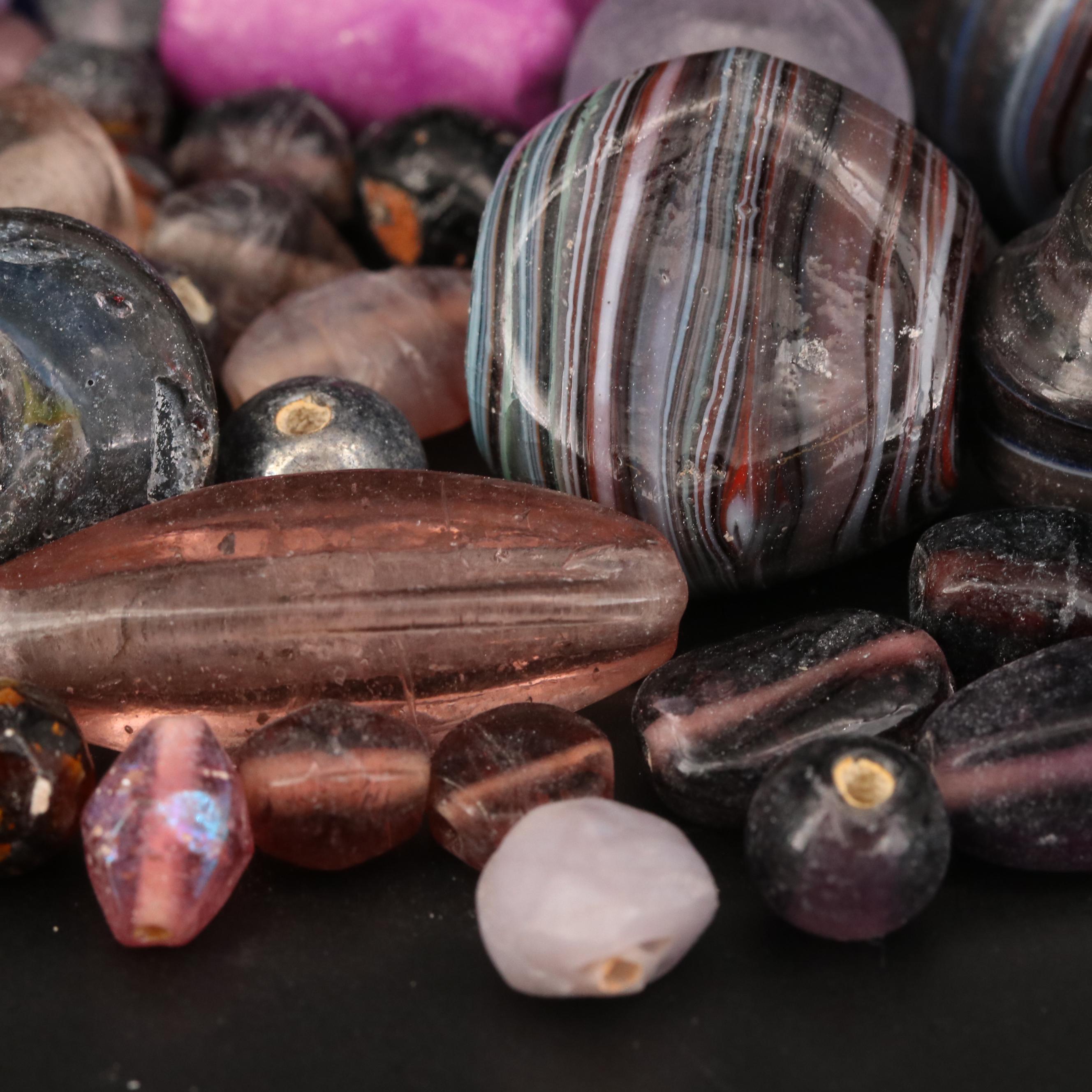 Loose Mixed Cut Glass Beads