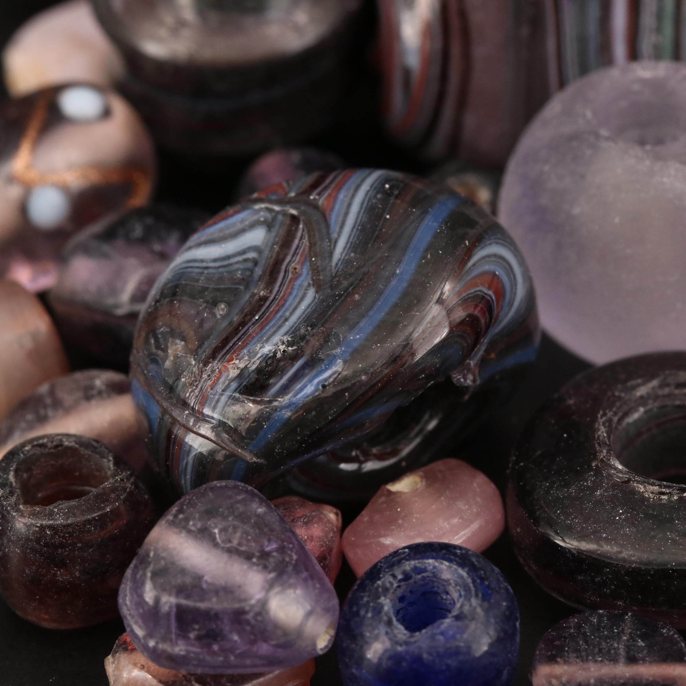 Loose Mixed Cut Glass Beads