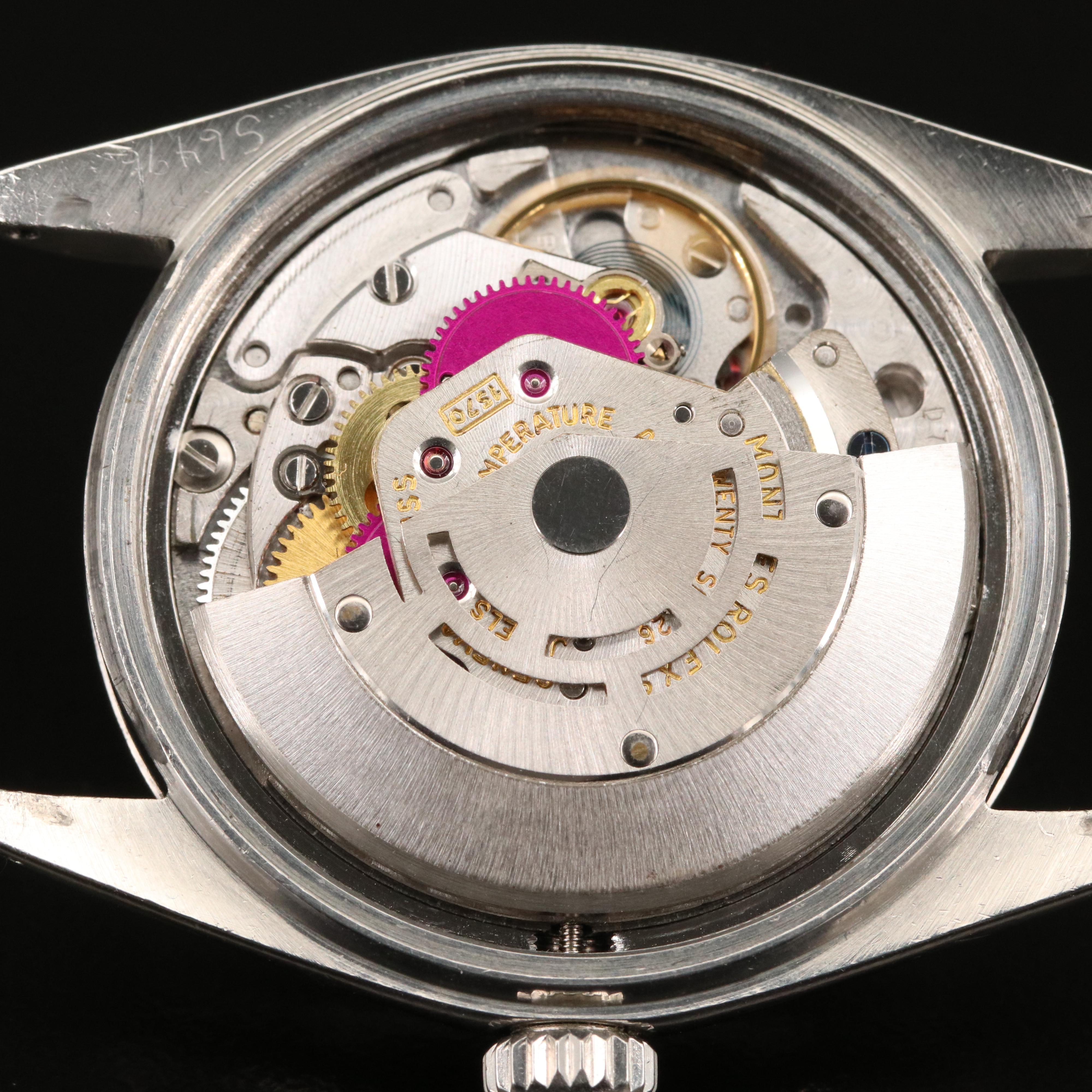 1970 Rolex Datejust 1603 Stainless Steel Automatic Watch