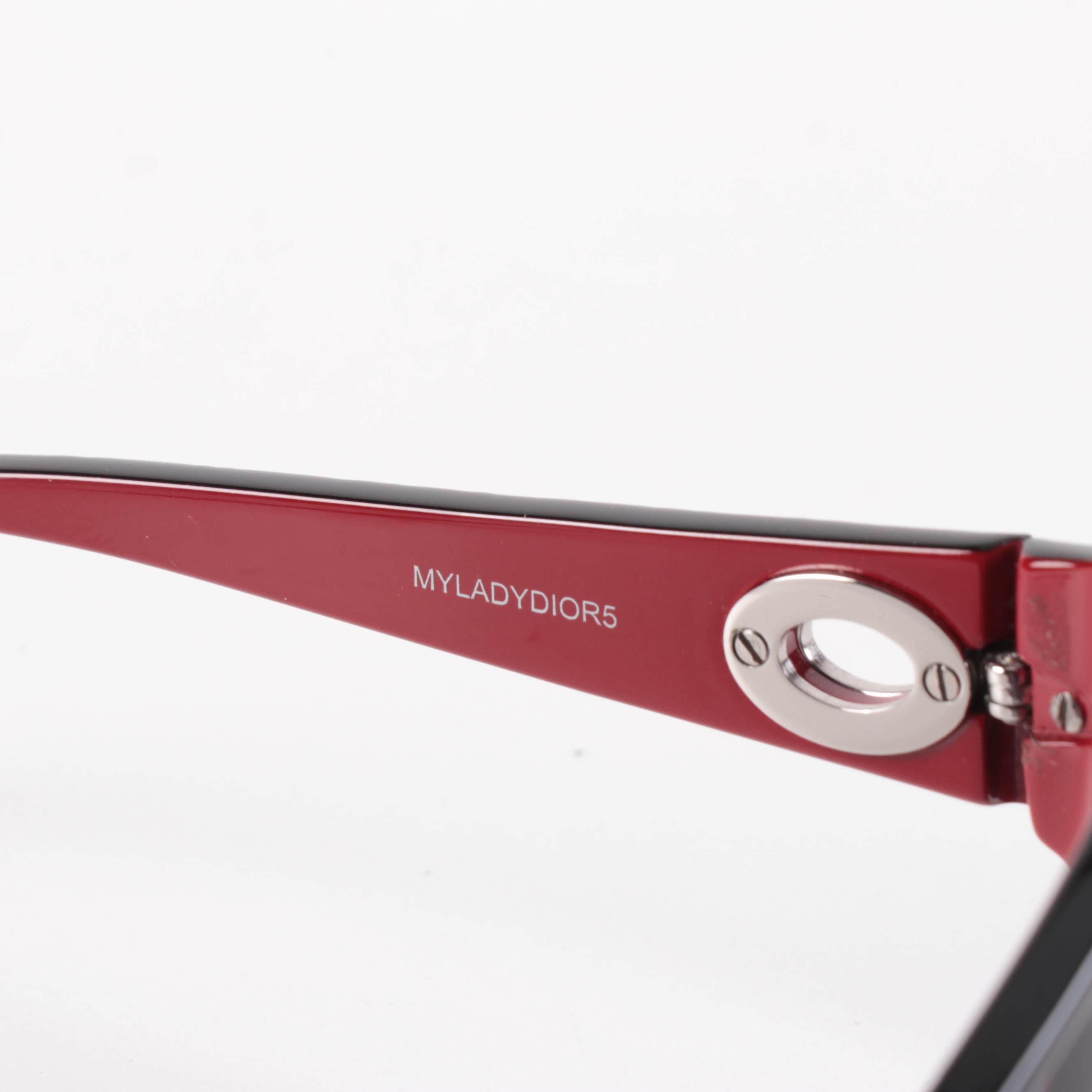 Christian Dior My Lady Dior 5 Black Modified Cat Eye Sunglasses