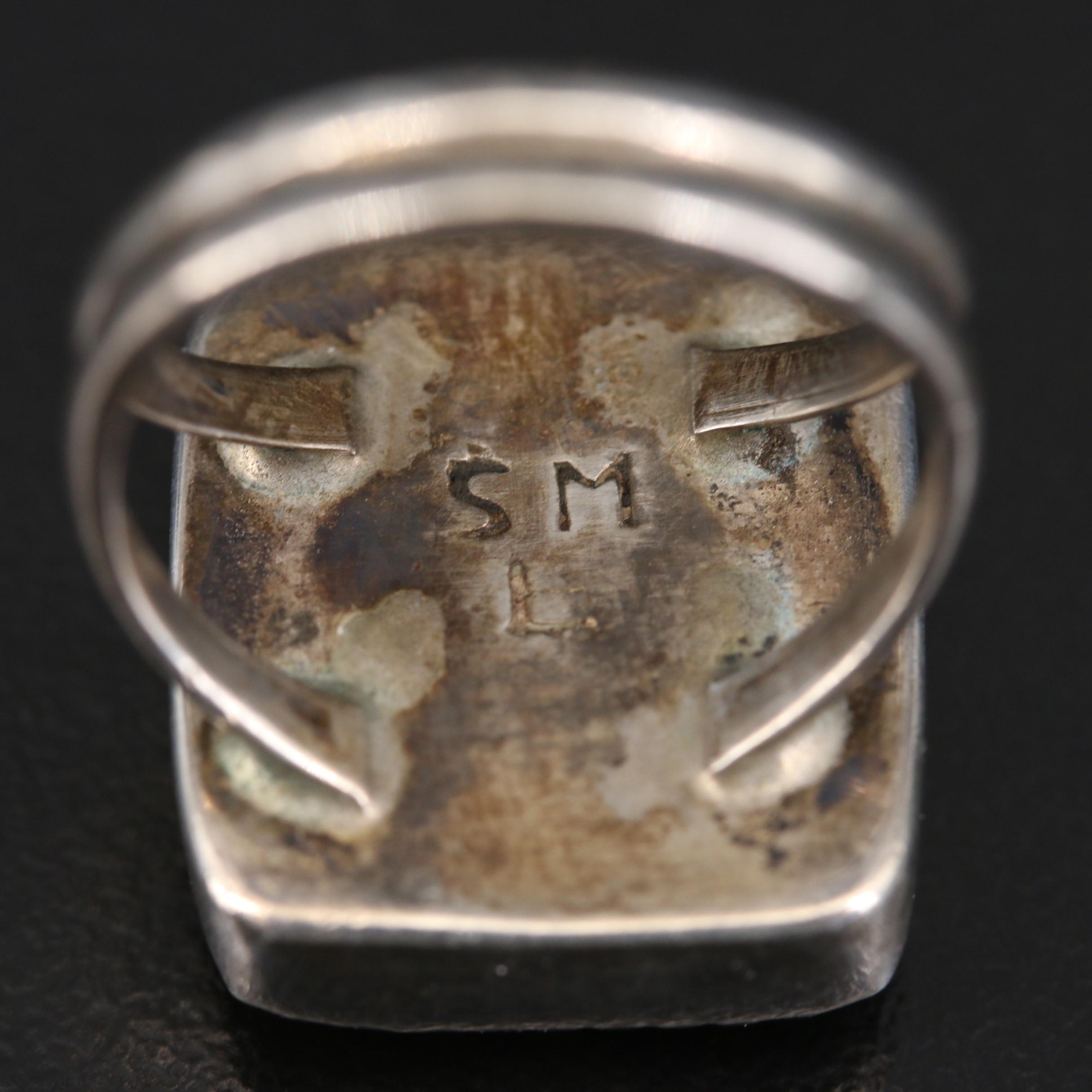 Southwestern Sterling Inlay Cuff and Ring