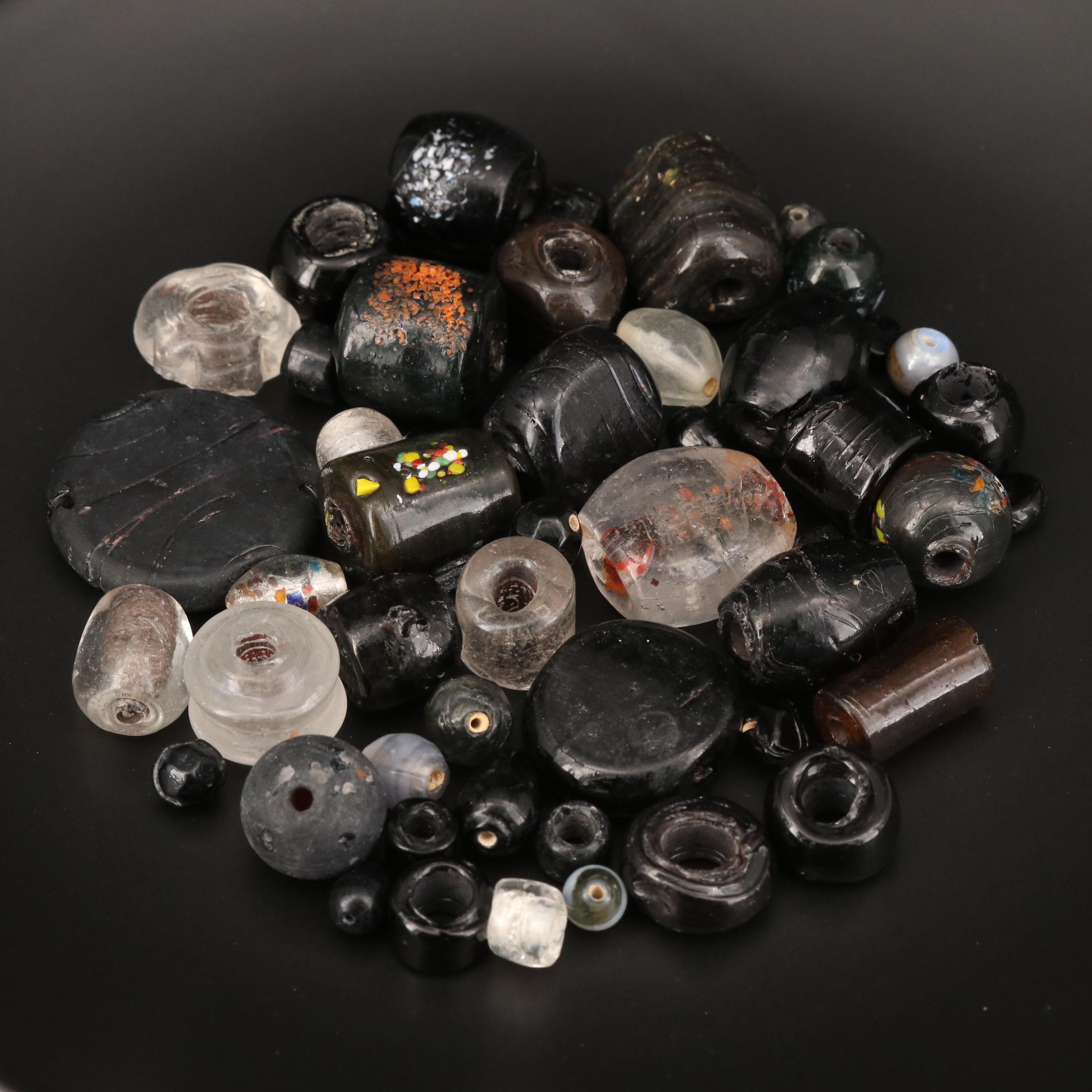 Loose Mixed Cut Glass Beads