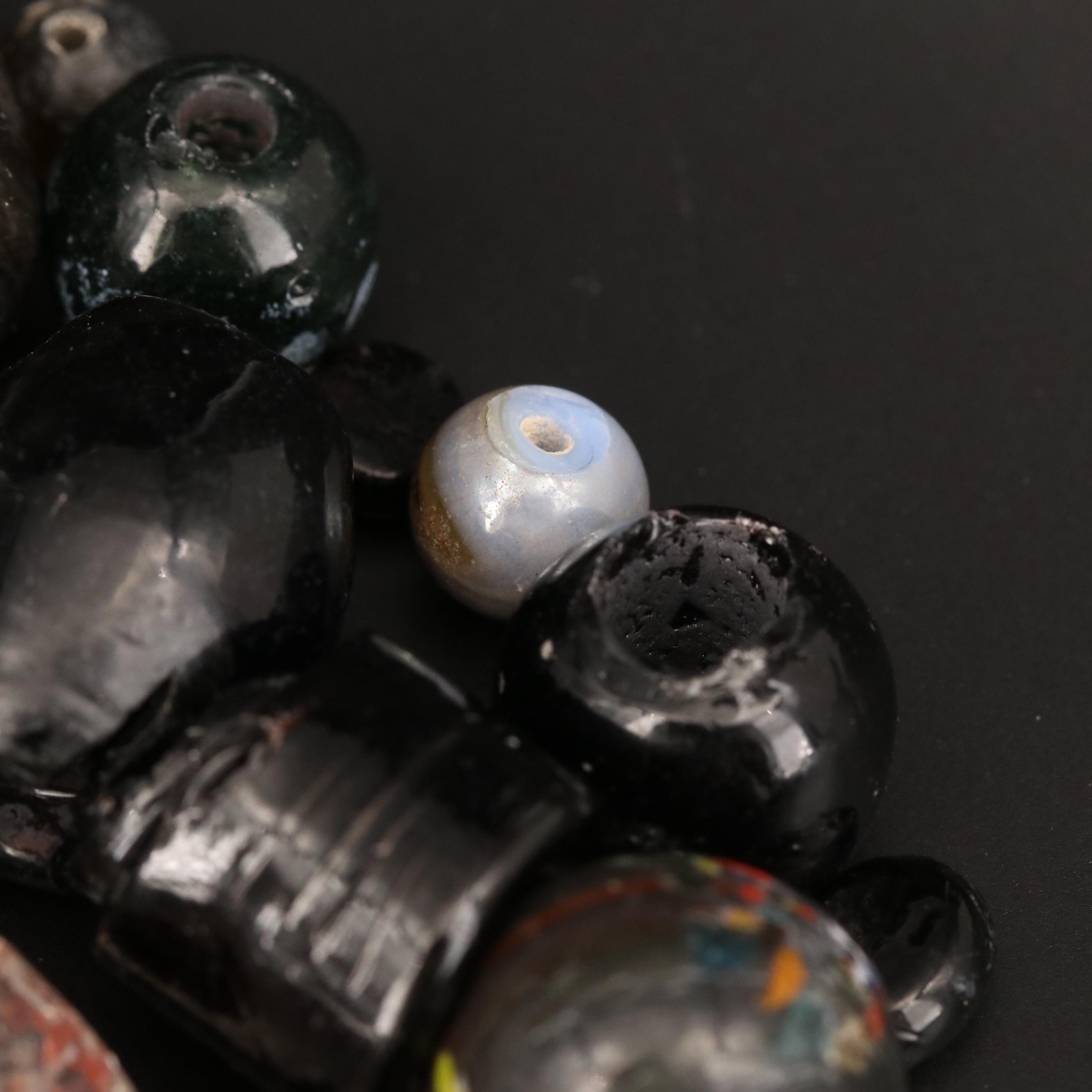 Loose Mixed Cut Glass Beads