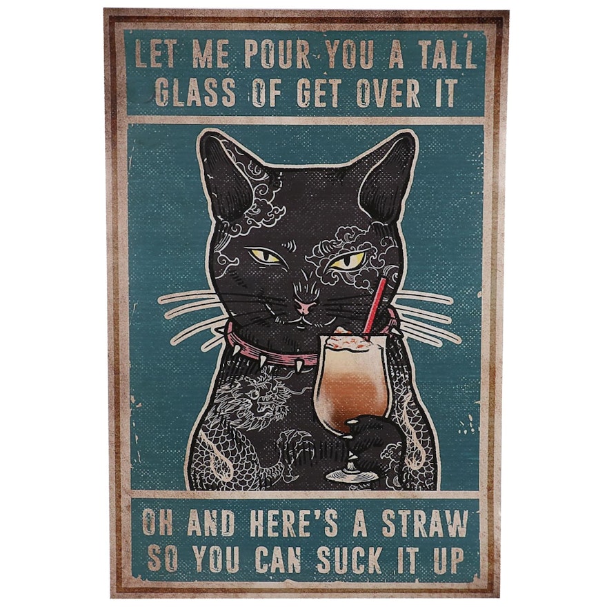 Giclée Poster of Bad Black Cat, 21st Century