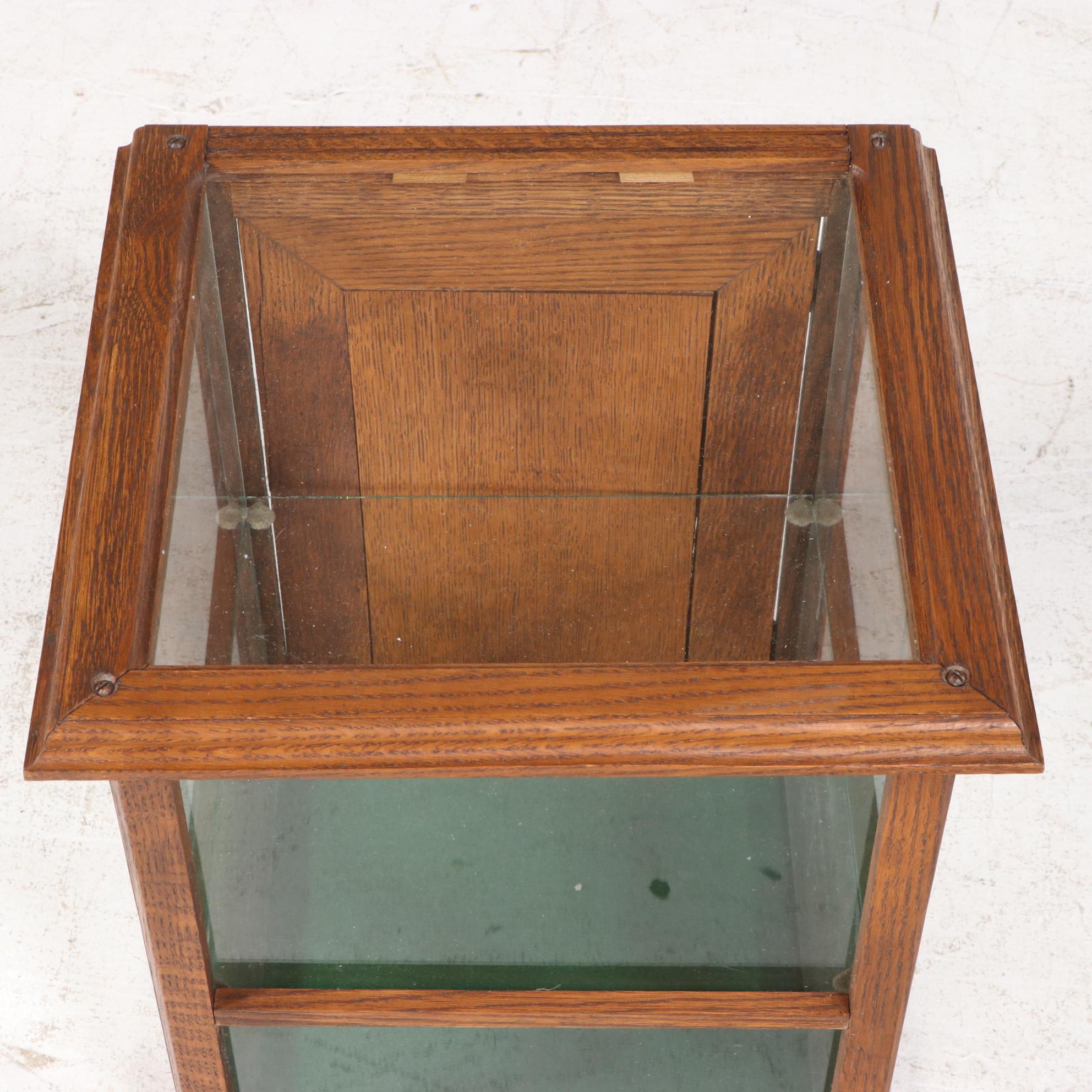 American Oak Country Store Countertop Display Case, Early 20th Century
