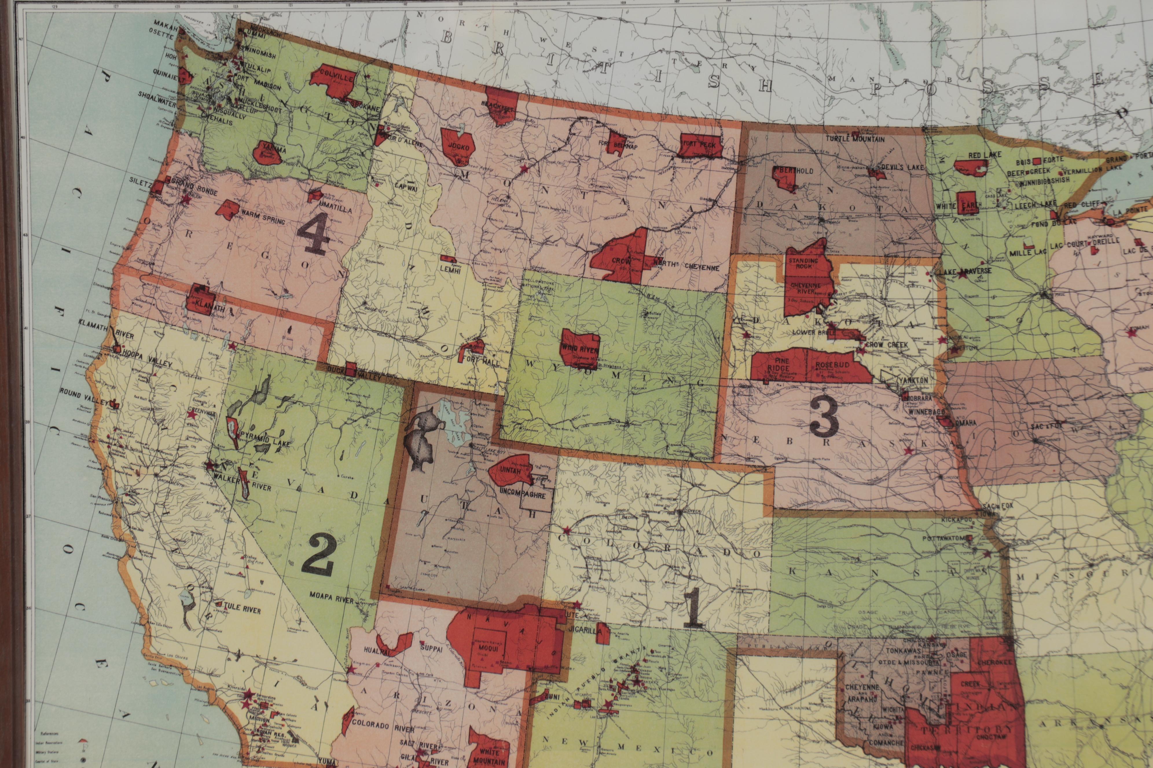 Map of Indian Reservations in the United States, 21st Century