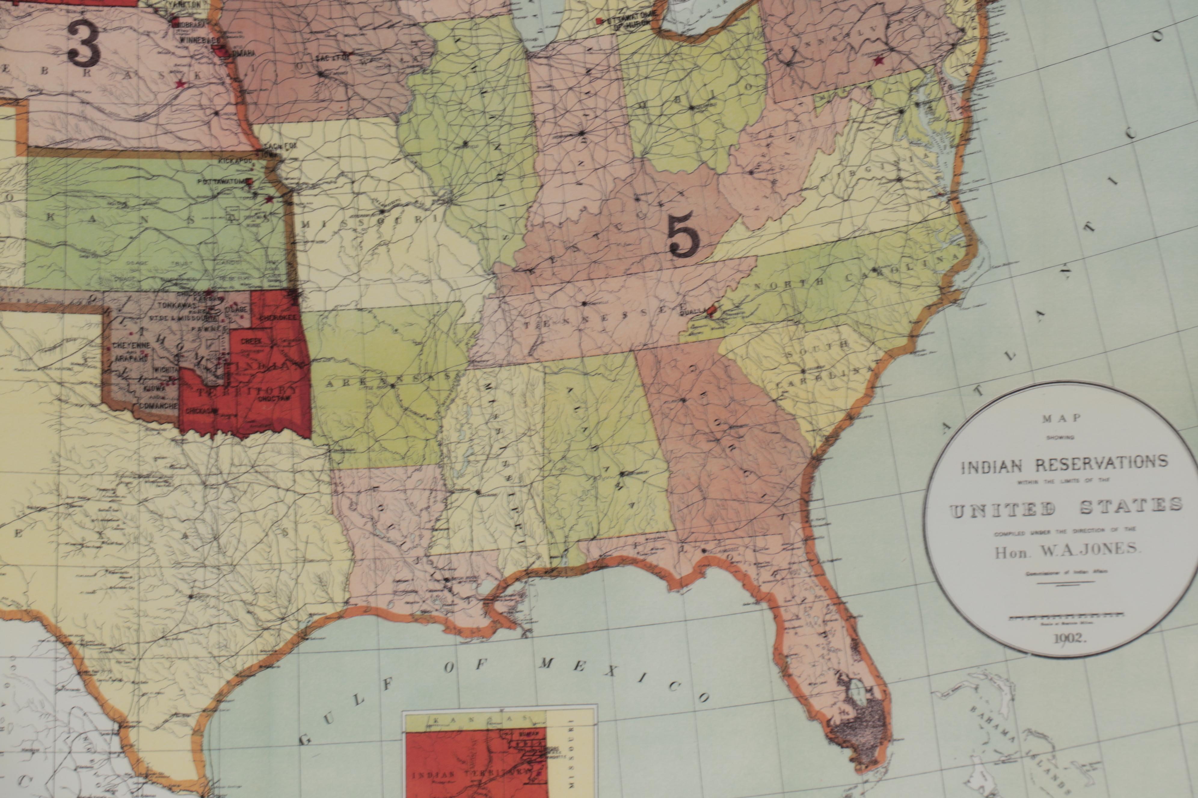 Map of Indian Reservations in the United States, 21st Century