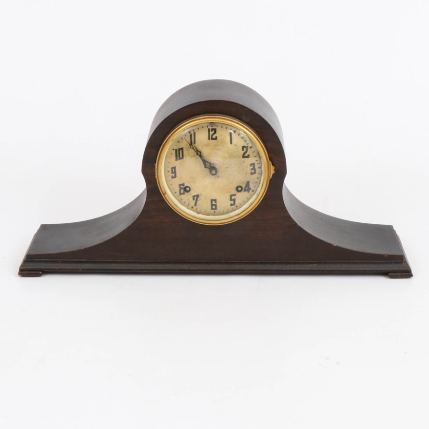 New Haven Clock Co. Wooden Mantel Clock, Early 20th Century