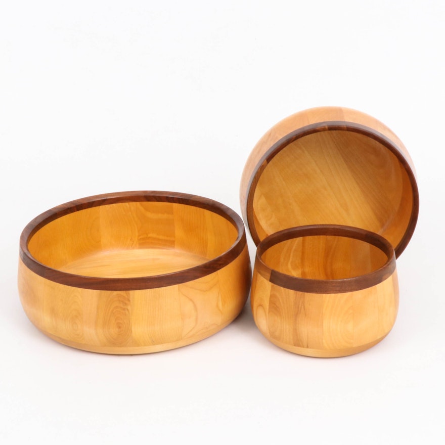 John McLeod for Crate & Barrel Maple Serving Bowl Set