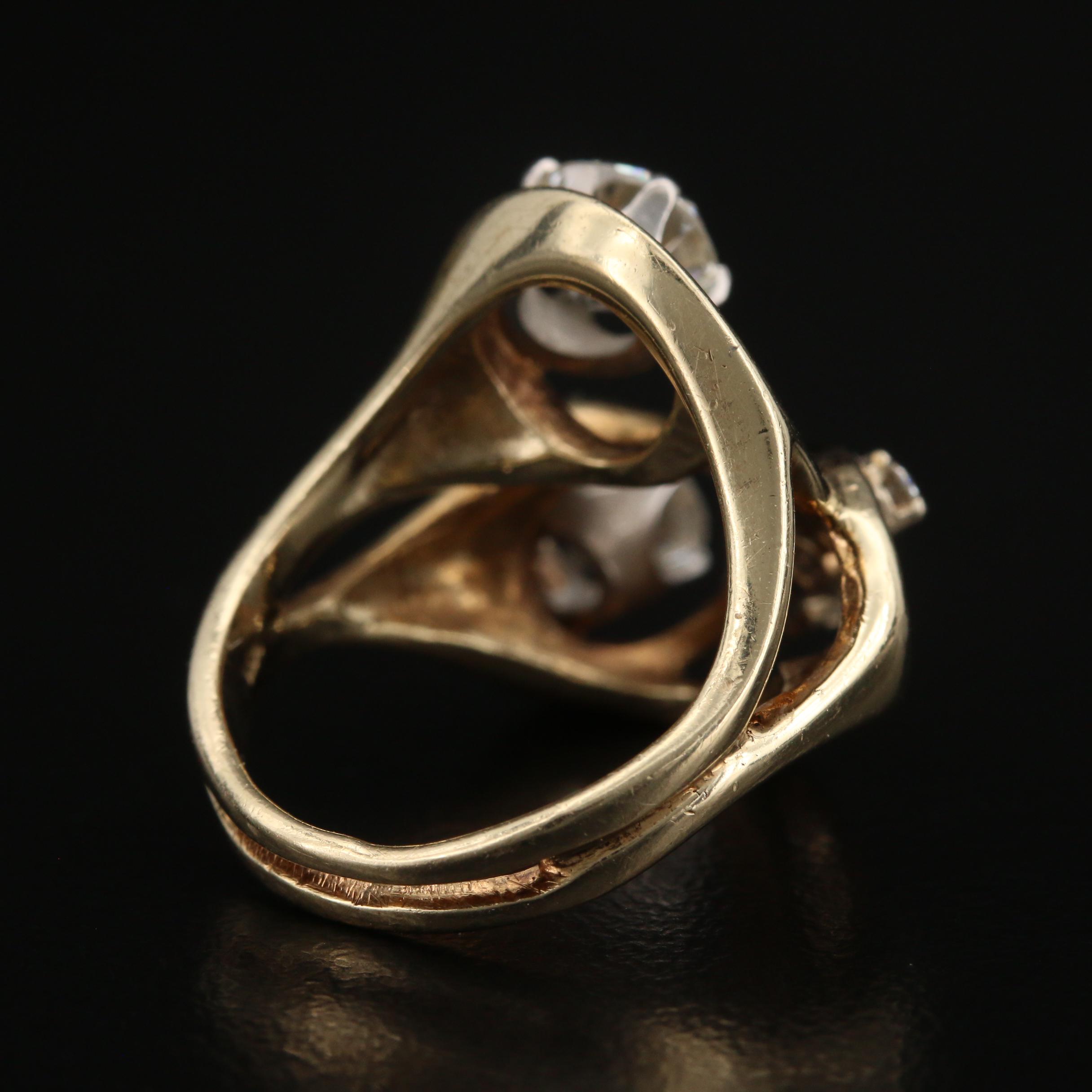 14K 1.82 CTW Diamond Freeform Ring