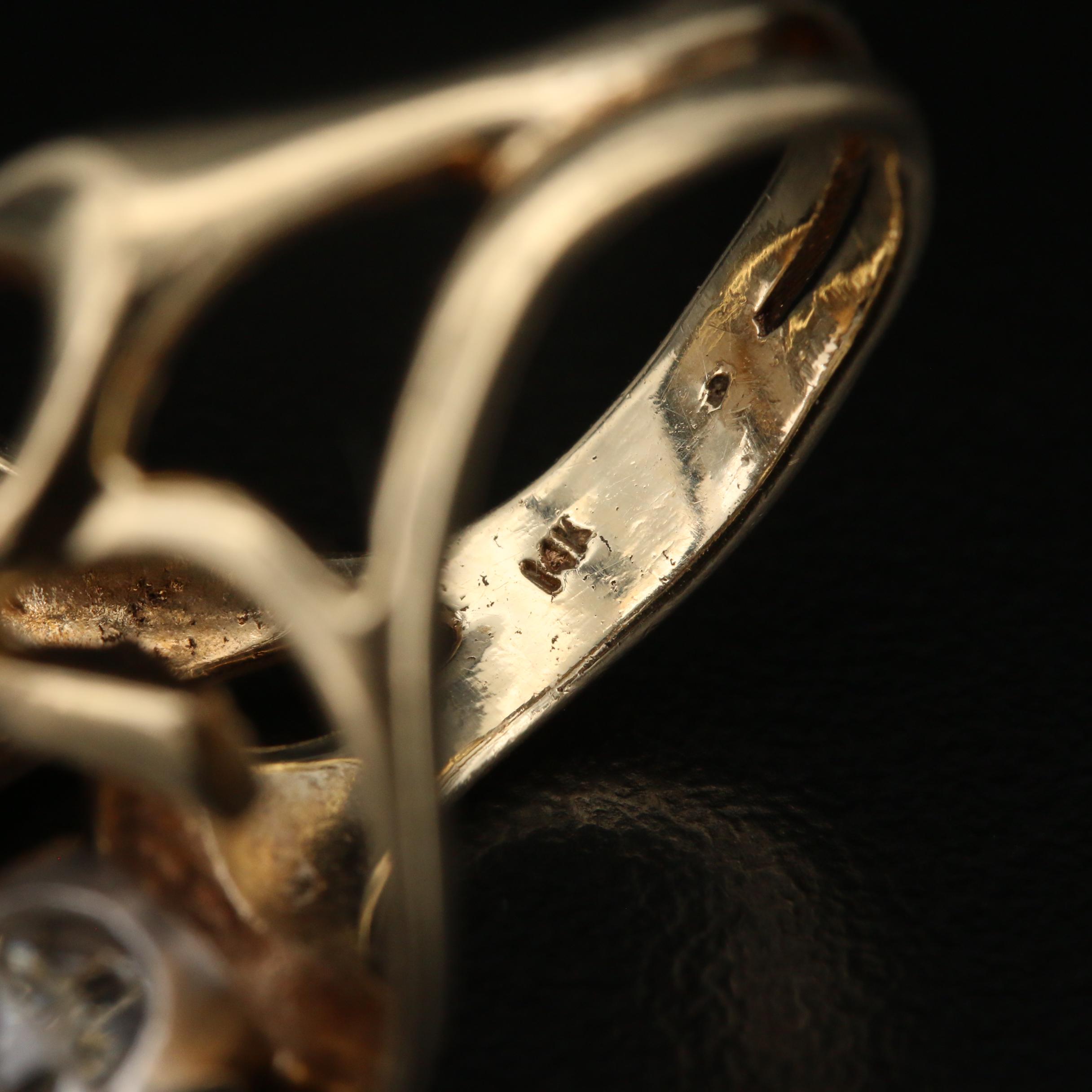 14K 1.82 CTW Diamond Freeform Ring