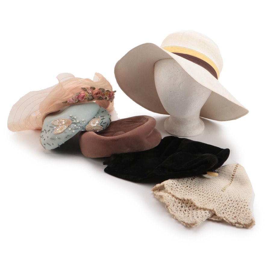 Paris Maid Wide Brim Hat with Other Capulet and Cloche, Pillbox and More