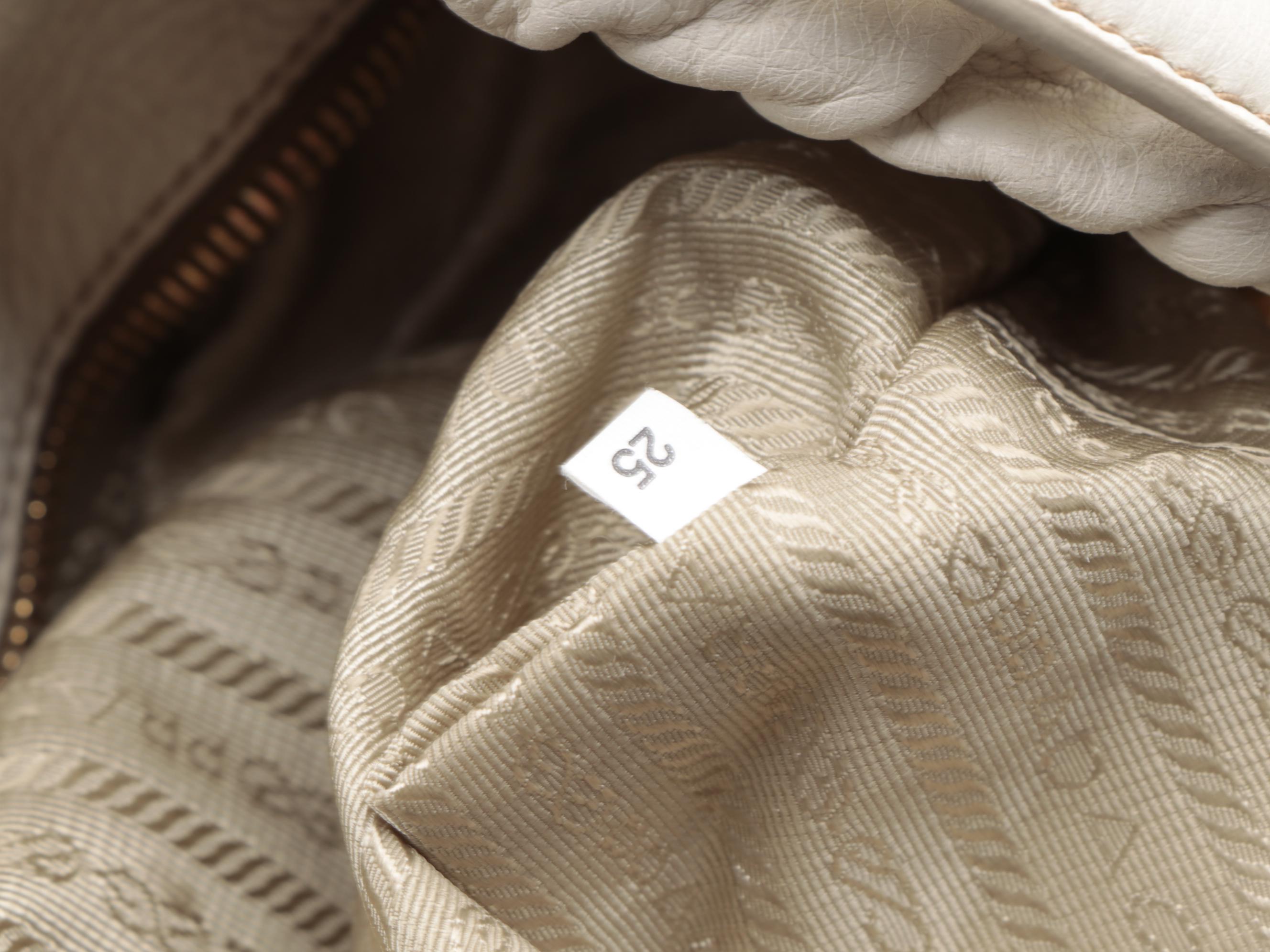 Prada Two-Way Hobo Bag in Talco Antik Cervo