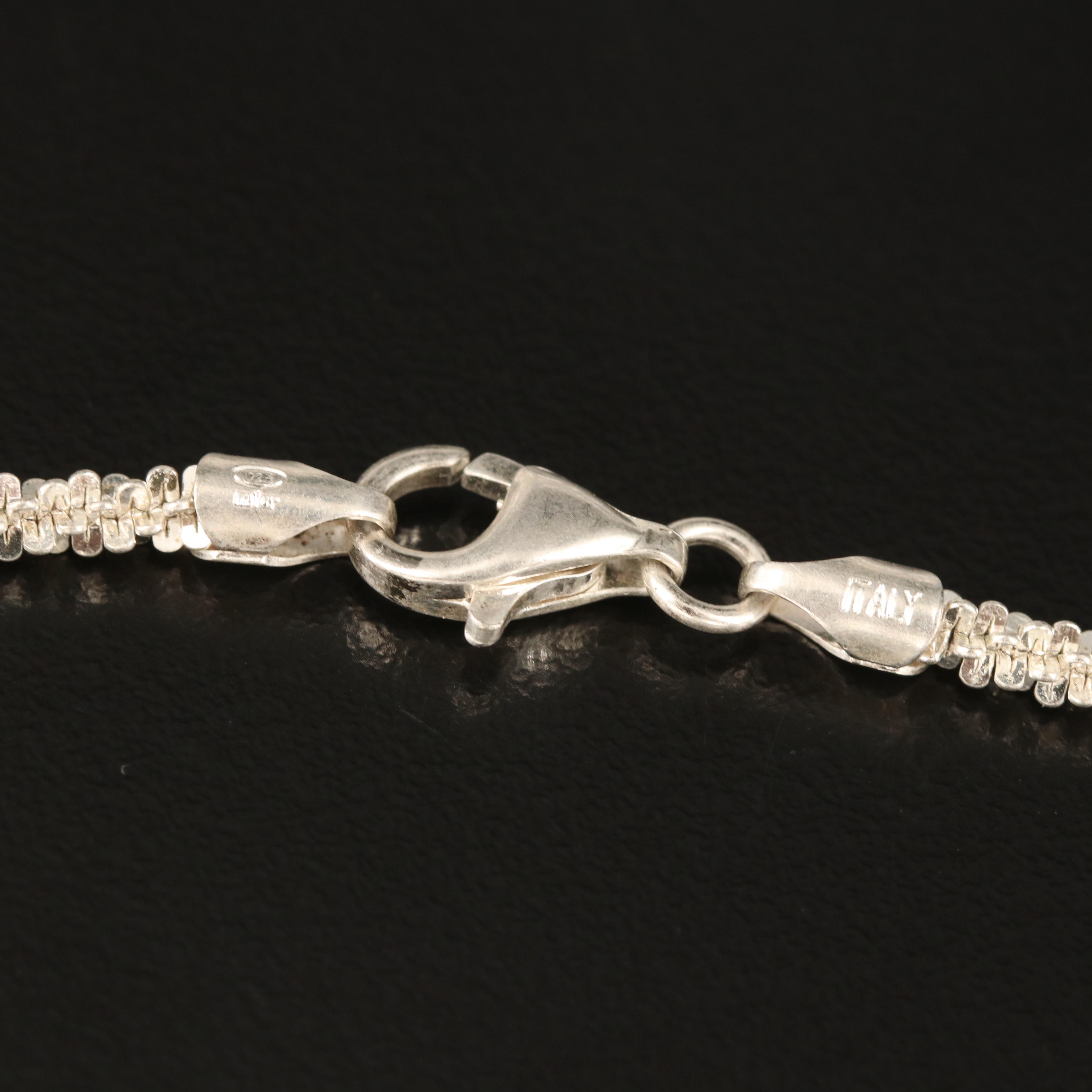 Sterling Queen Elizabeth II Silver Jubilee Commemorative Ingot Pendant Necklace