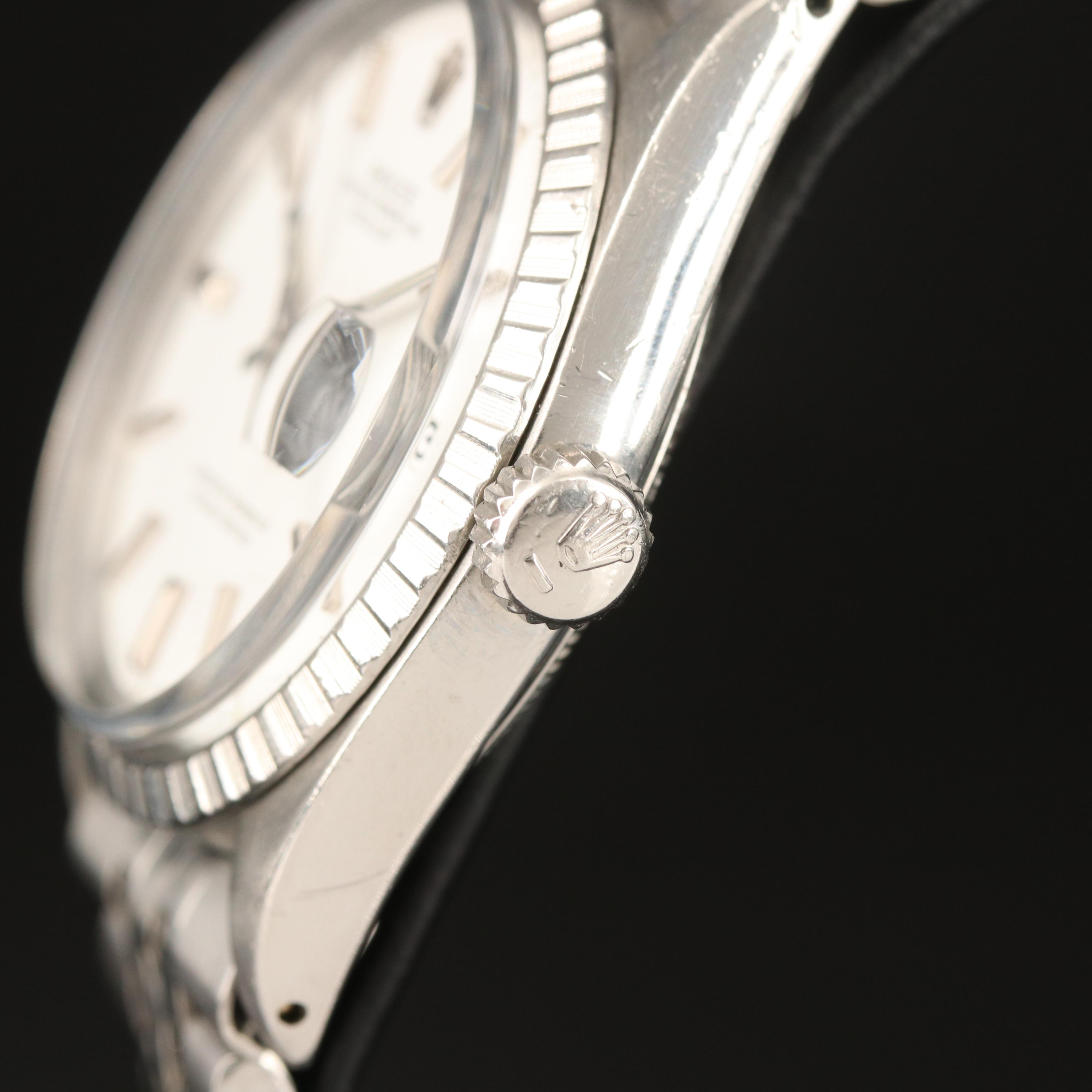 1970 Rolex Datejust 1603 Stainless Steel Automatic Watch