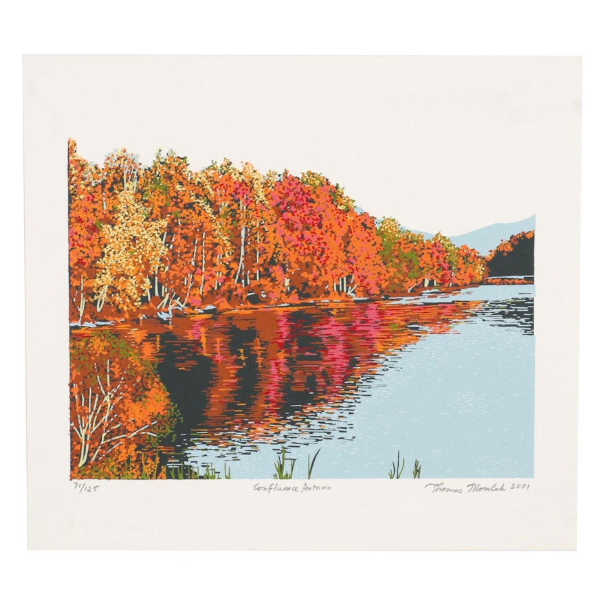 Thomas Norulak Serigraph "Confluence Autumn," 2001