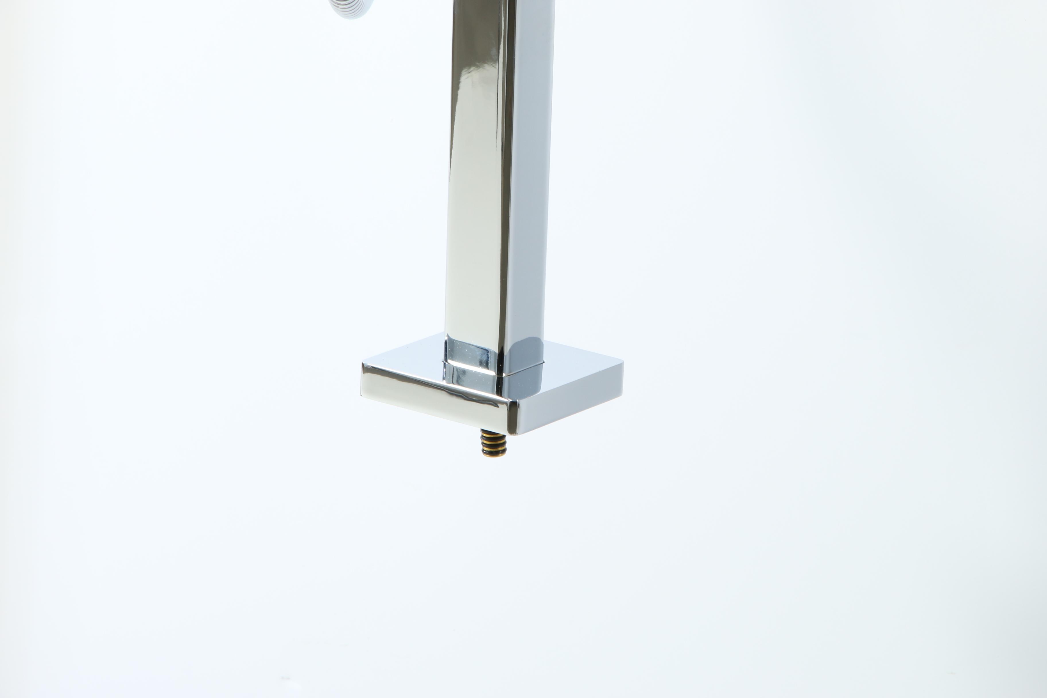 Freestanding Tub Filler with Hand Shower in Chrome