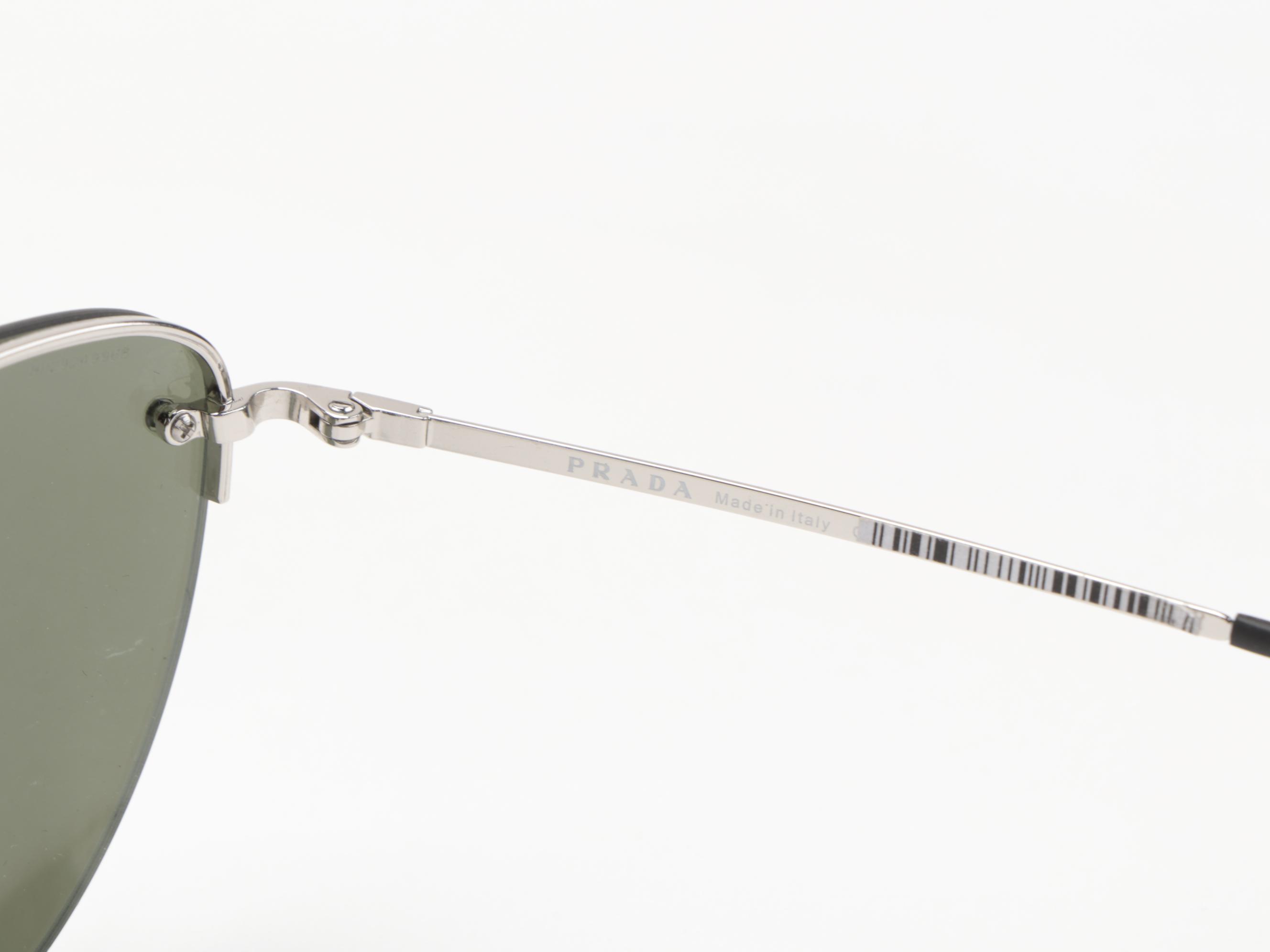 Prada SPS51R Rimless Aviator Sunglasses