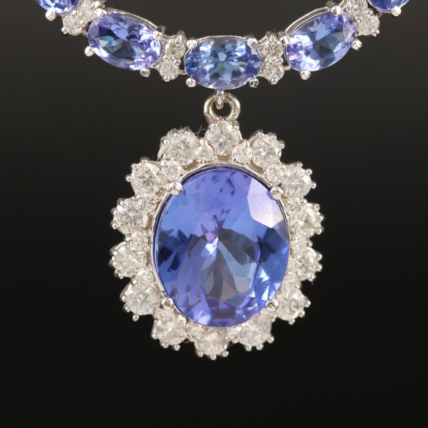 14K 6.42 CT Tanzanite Necklace