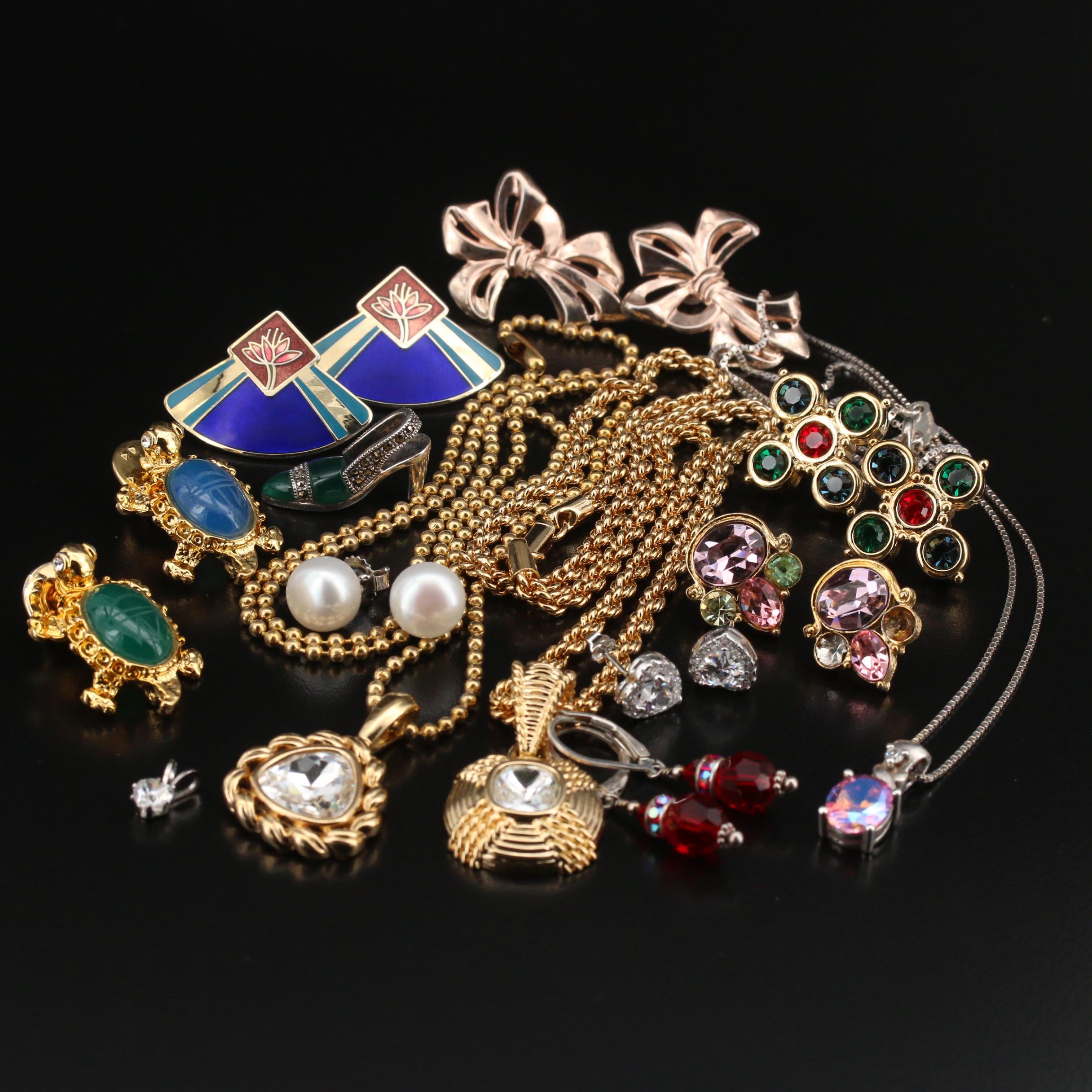 Jewelry Featuring Swarovski, Sterling, Laurel Burch and Honora