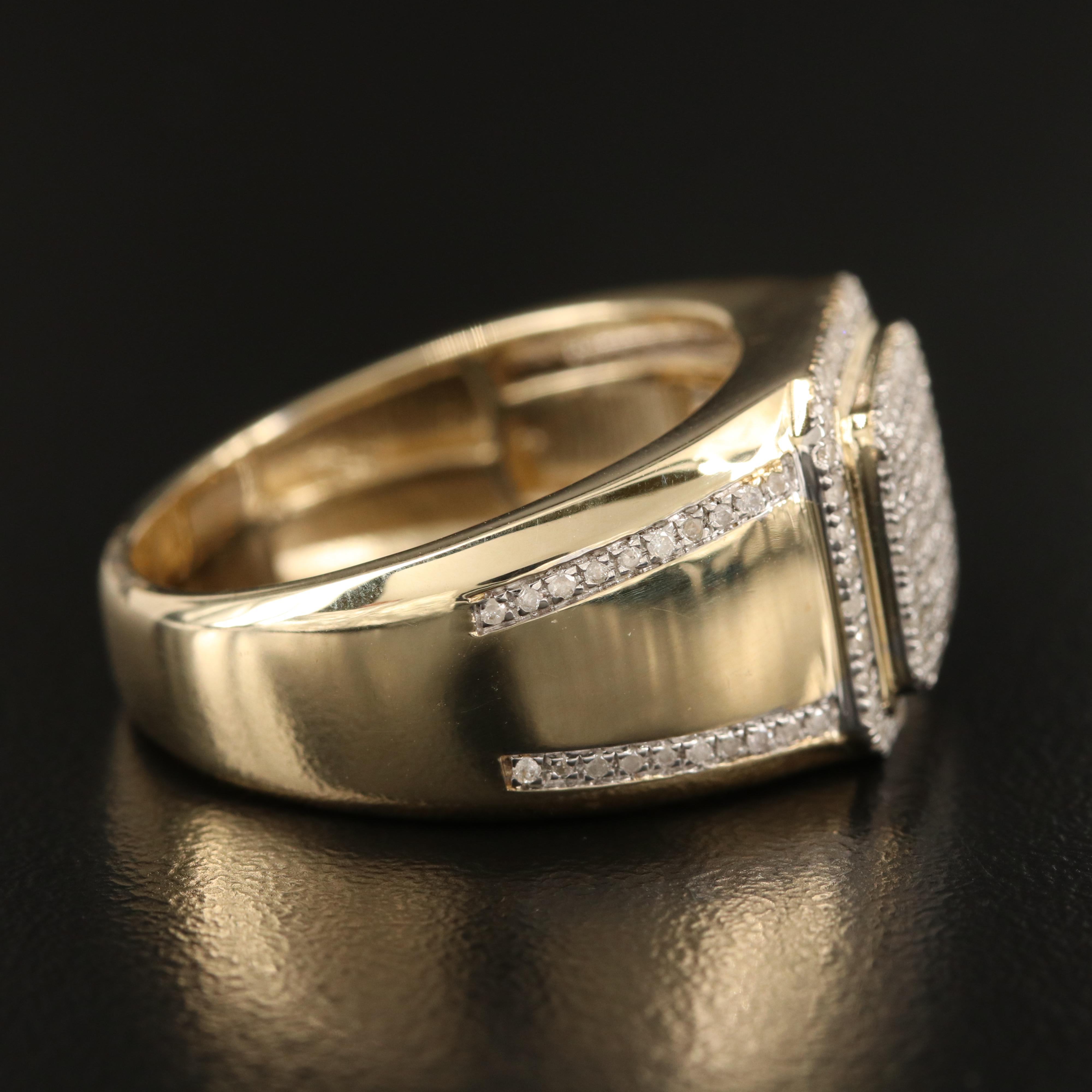 10K Diamond Cluster Ring