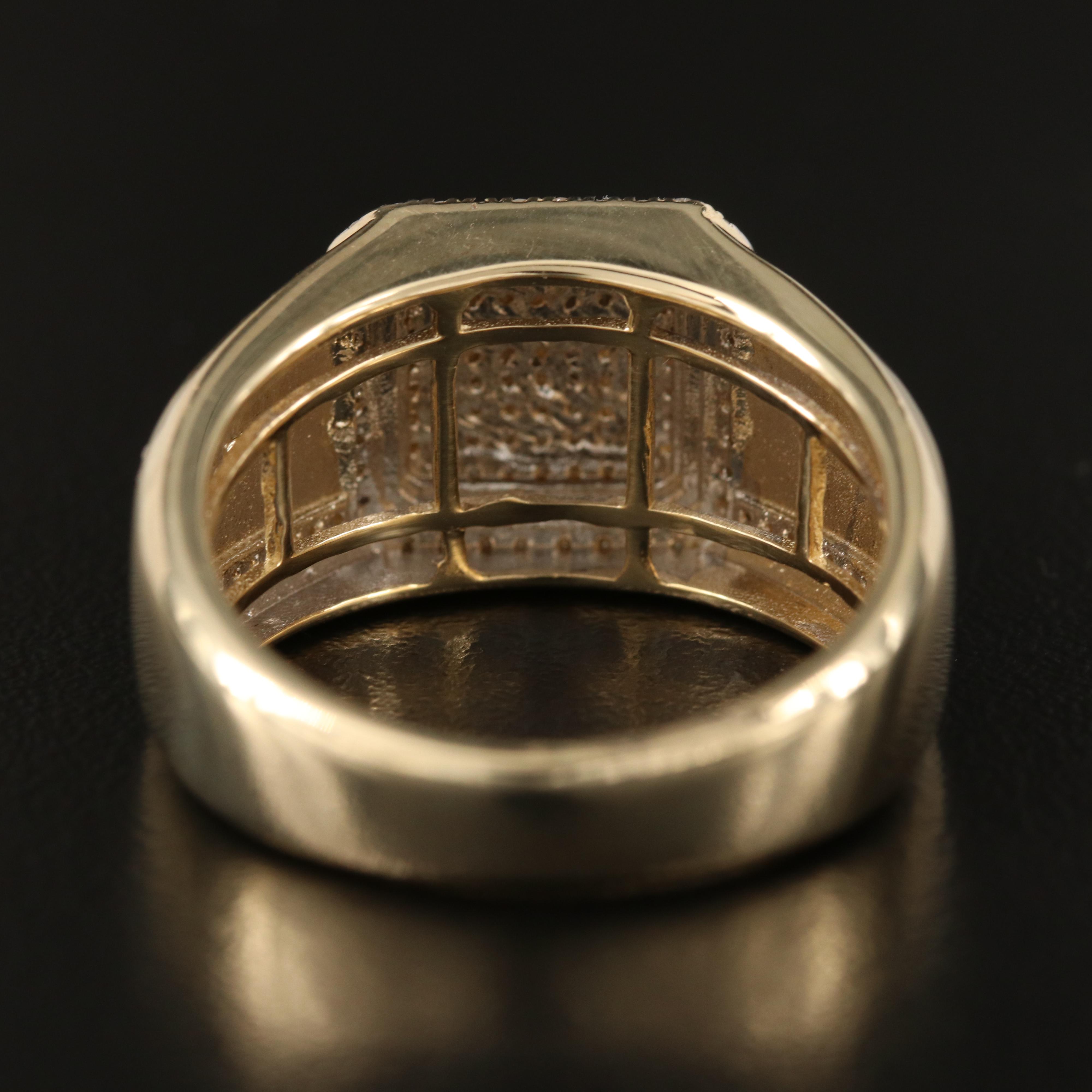 10K Diamond Cluster Ring