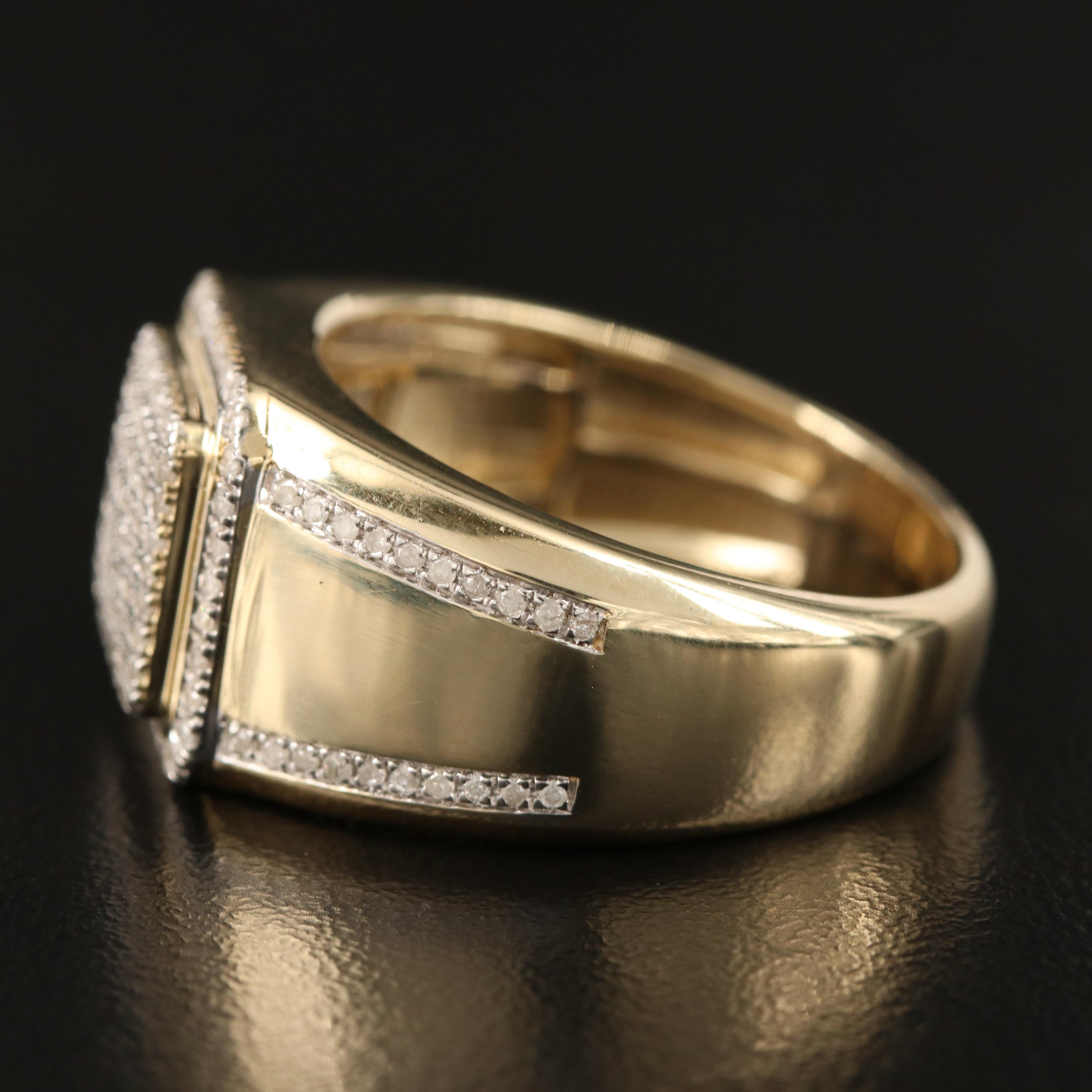 10K Diamond Cluster Ring