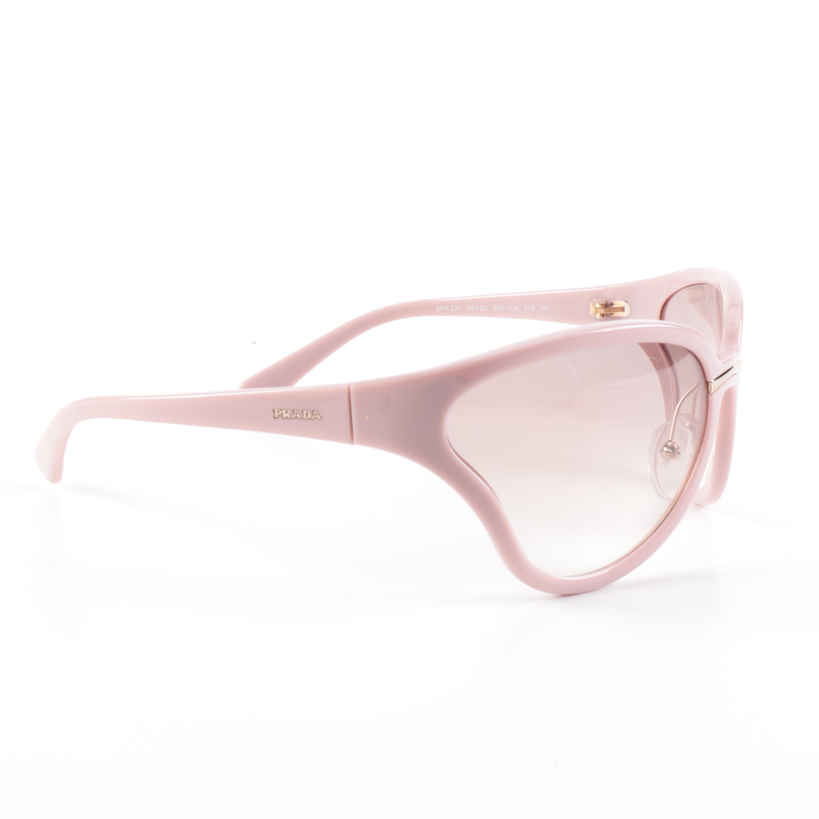 Prada Catwalk Collection SPR22V Sunglasses with Padded Pouch and Box