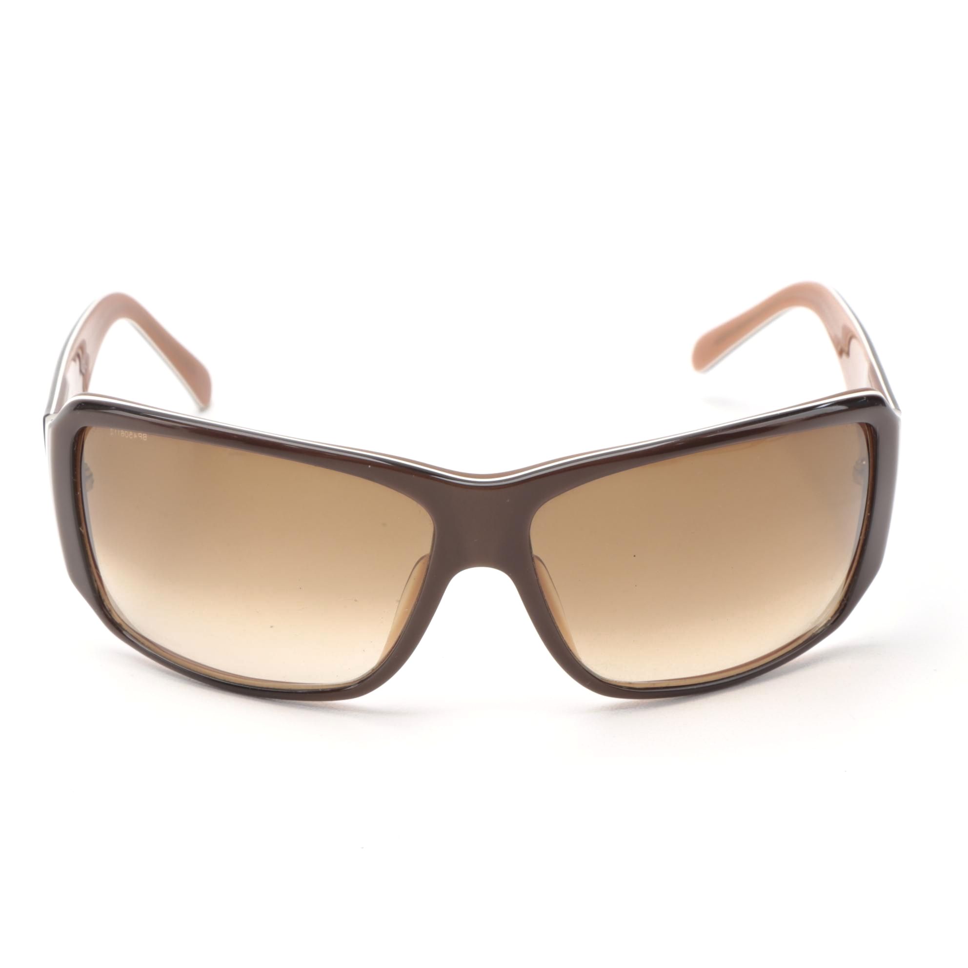 Prada SPR09G Wrap Sunglasses in Bronze/Brown