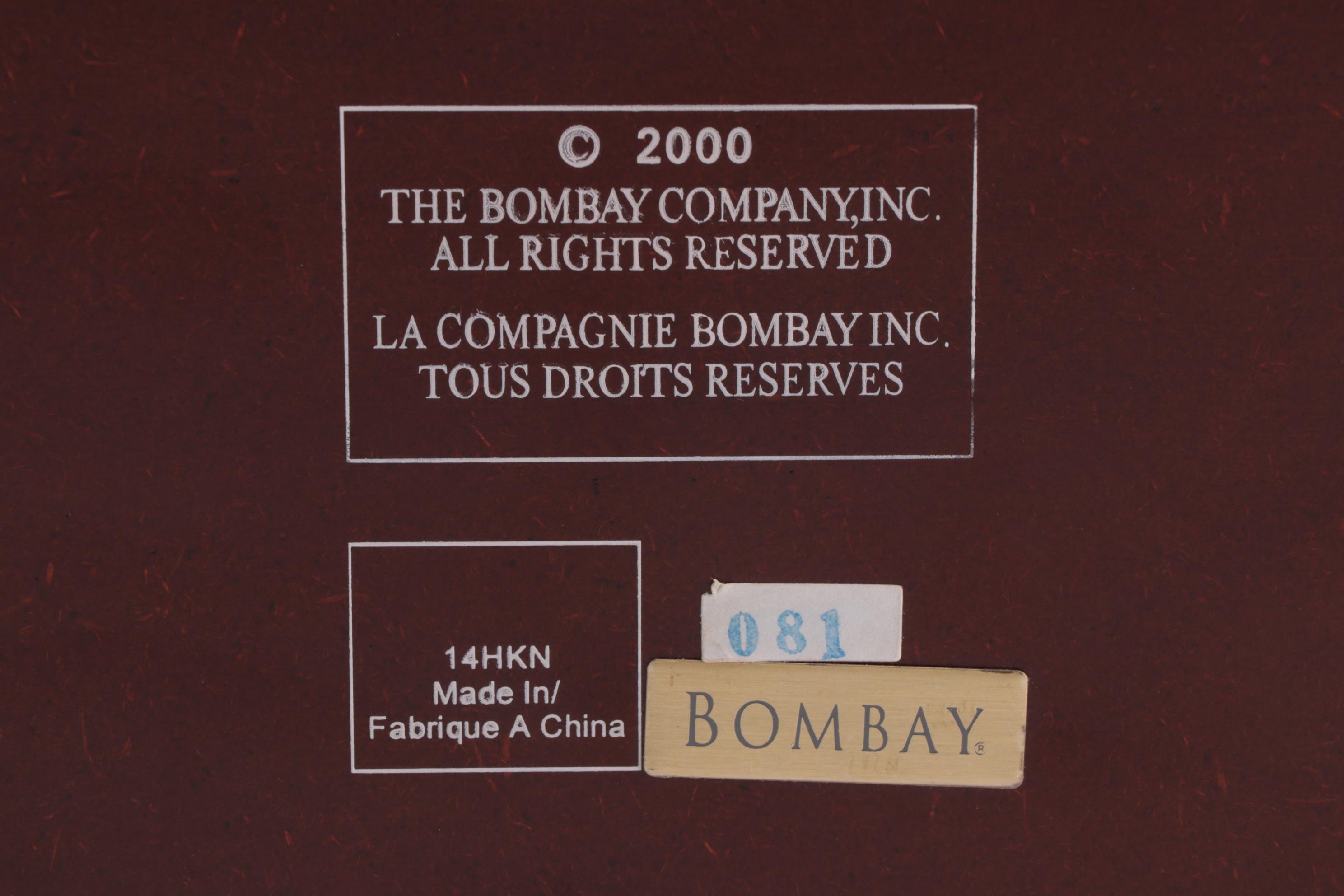 The Bombay Company Glass Paneled Wooden Display Box with Elephant Form Feet