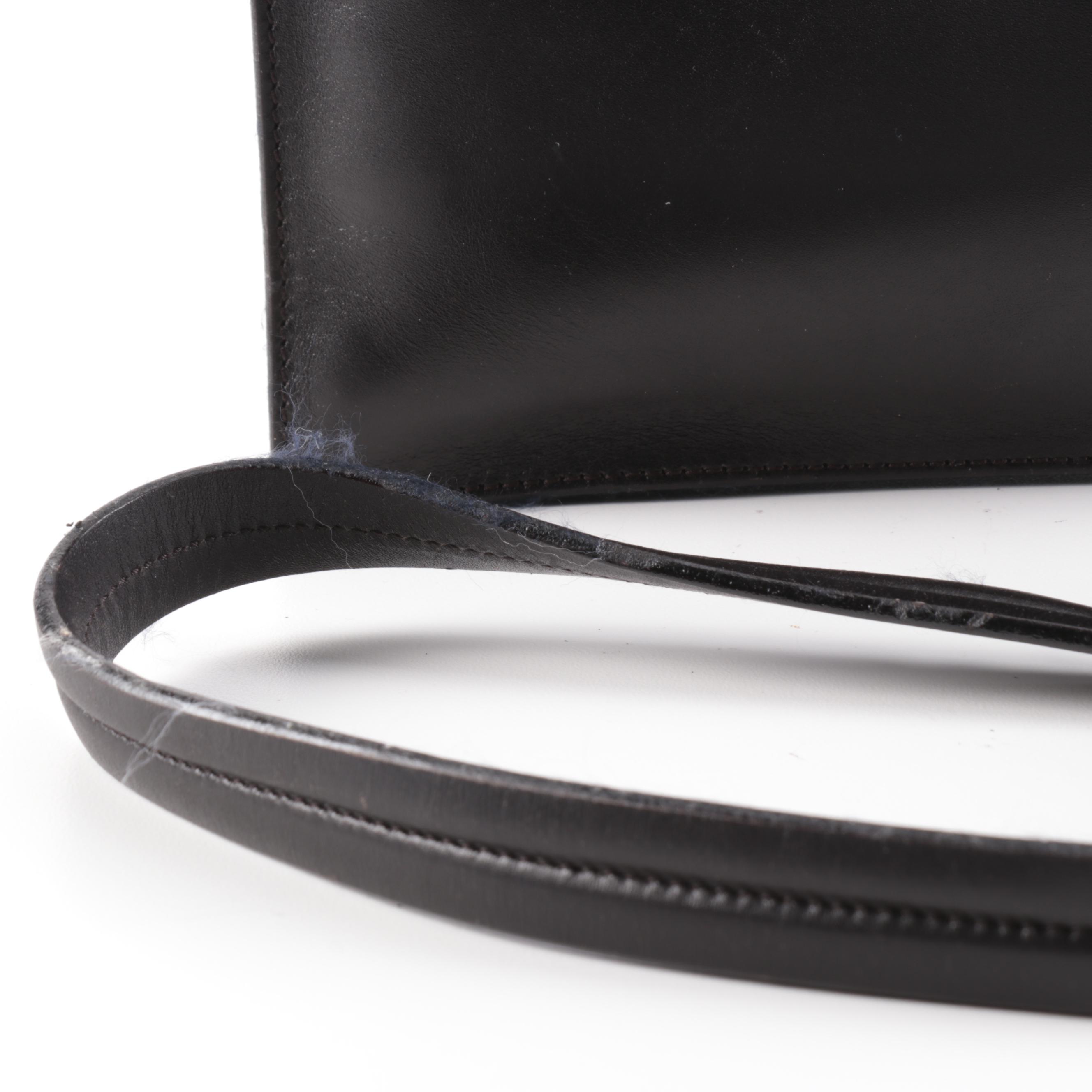 Prada Front Flap Crossbody in Smooth Black Leather