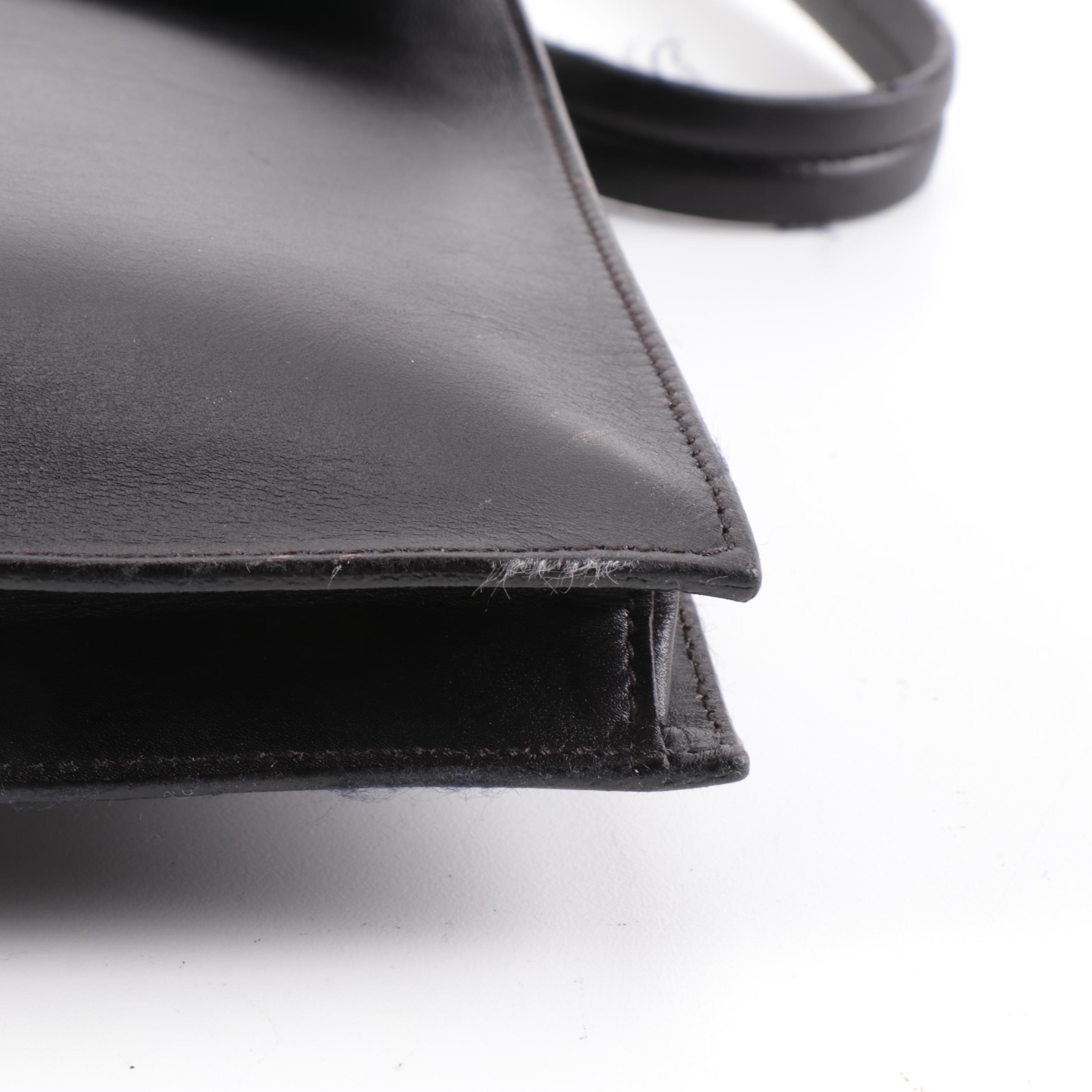 Prada Front Flap Crossbody in Smooth Black Leather