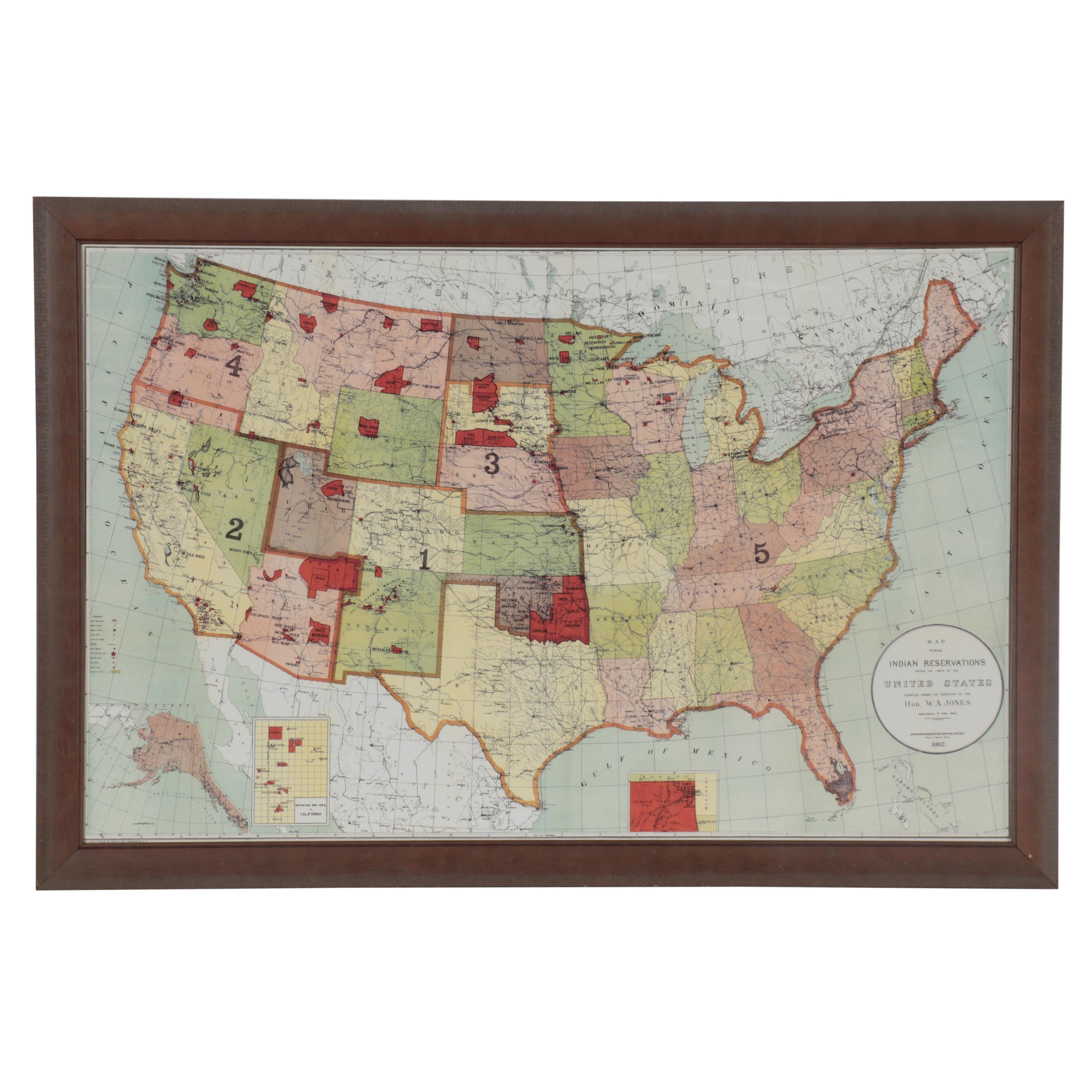 Map of Indian Reservations in the United States, 21st Century