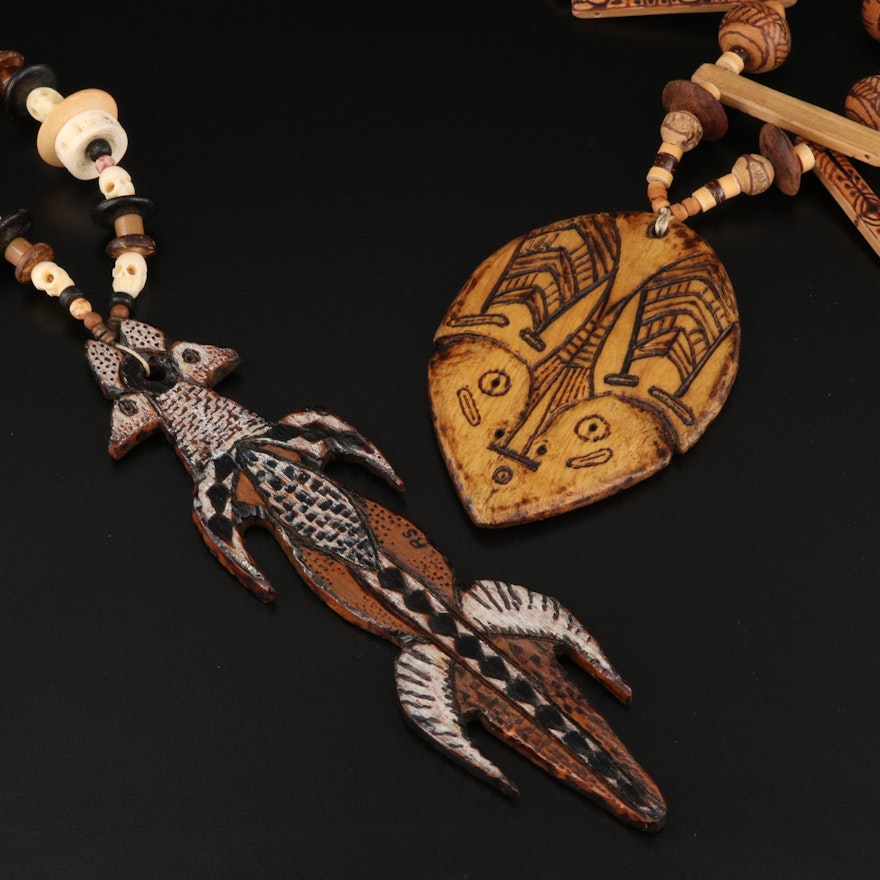 Lenore and Robert Szesko Totem Animal Necklaces