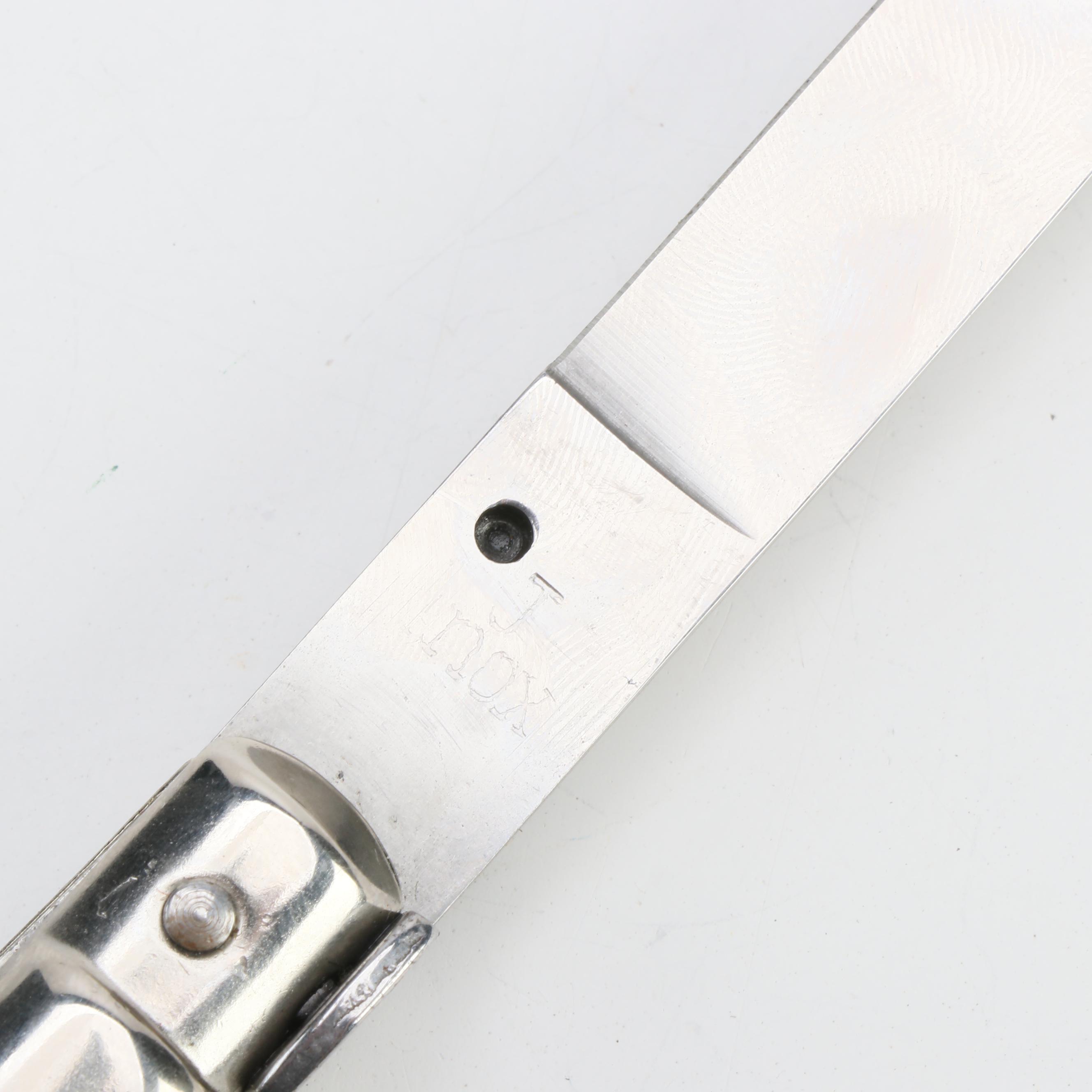 J Inox Stiletto Switchblade Side-Open Push Button Knife