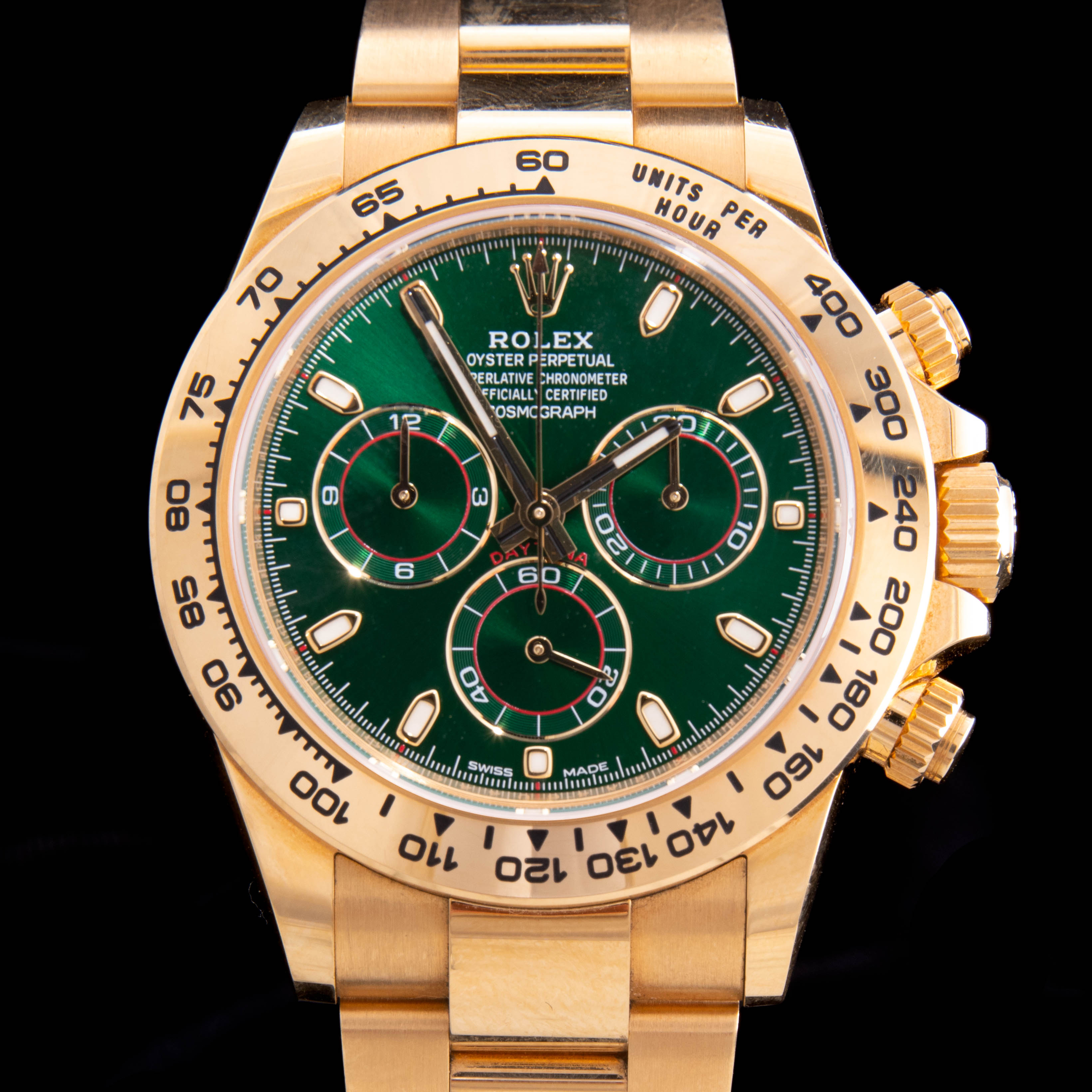 2018 Rolex Cosmograph Daytona 18K Yellow Gold and Green Dial Watch