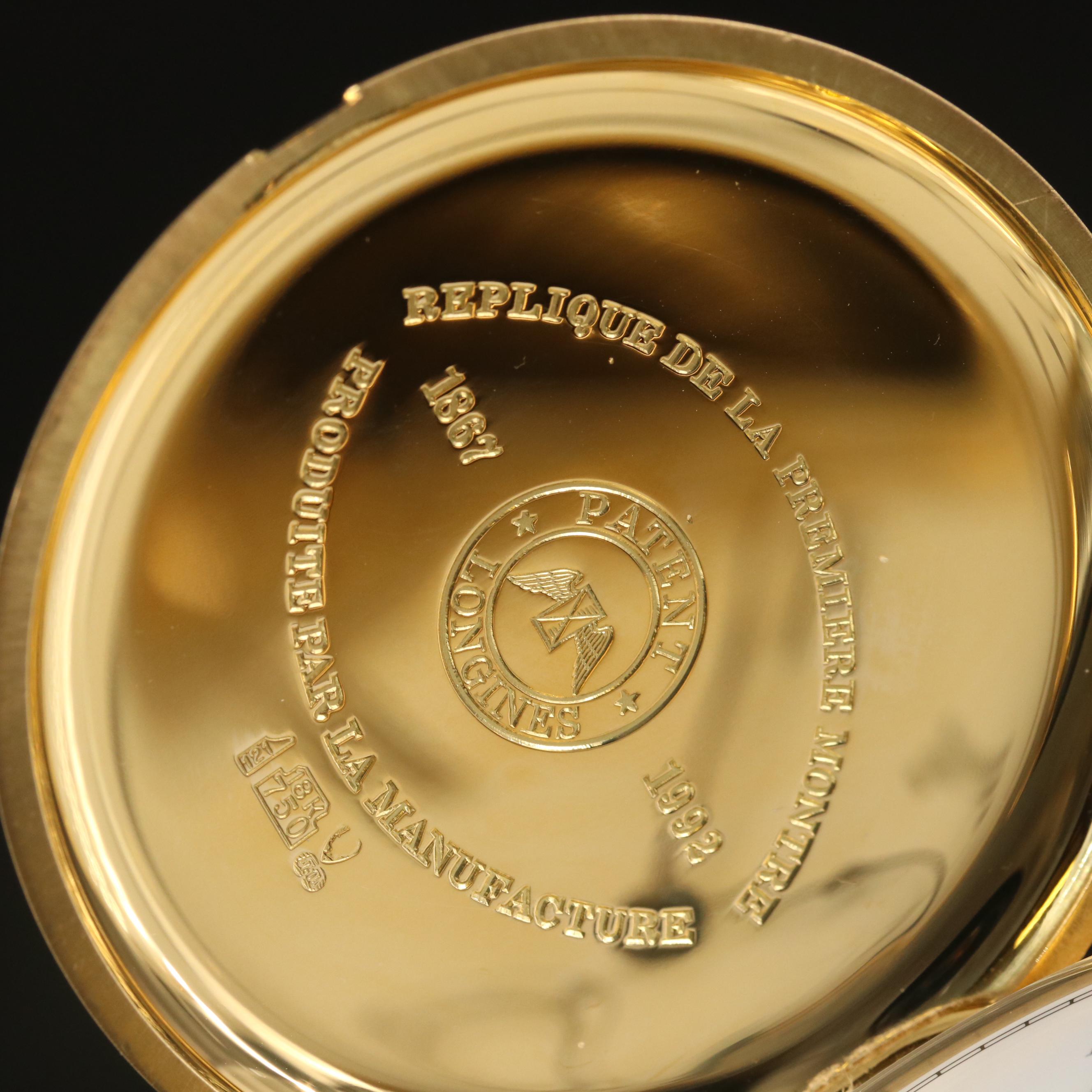 1992 Longines 125th Anniversary 18K Gold Hunting Case Pocket Watch