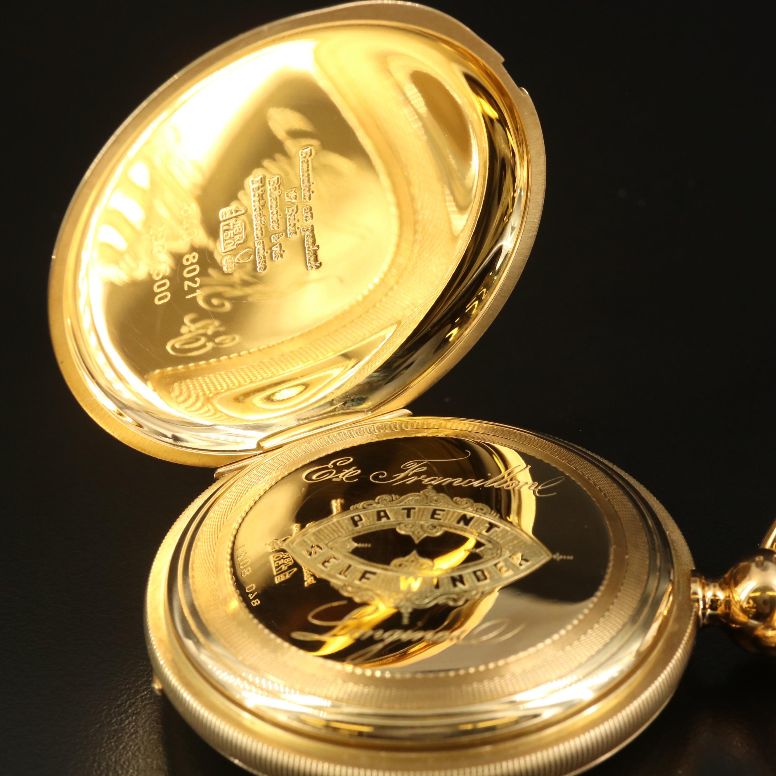 1992 Longines 125th Anniversary 18K Gold Hunting Case Pocket Watch