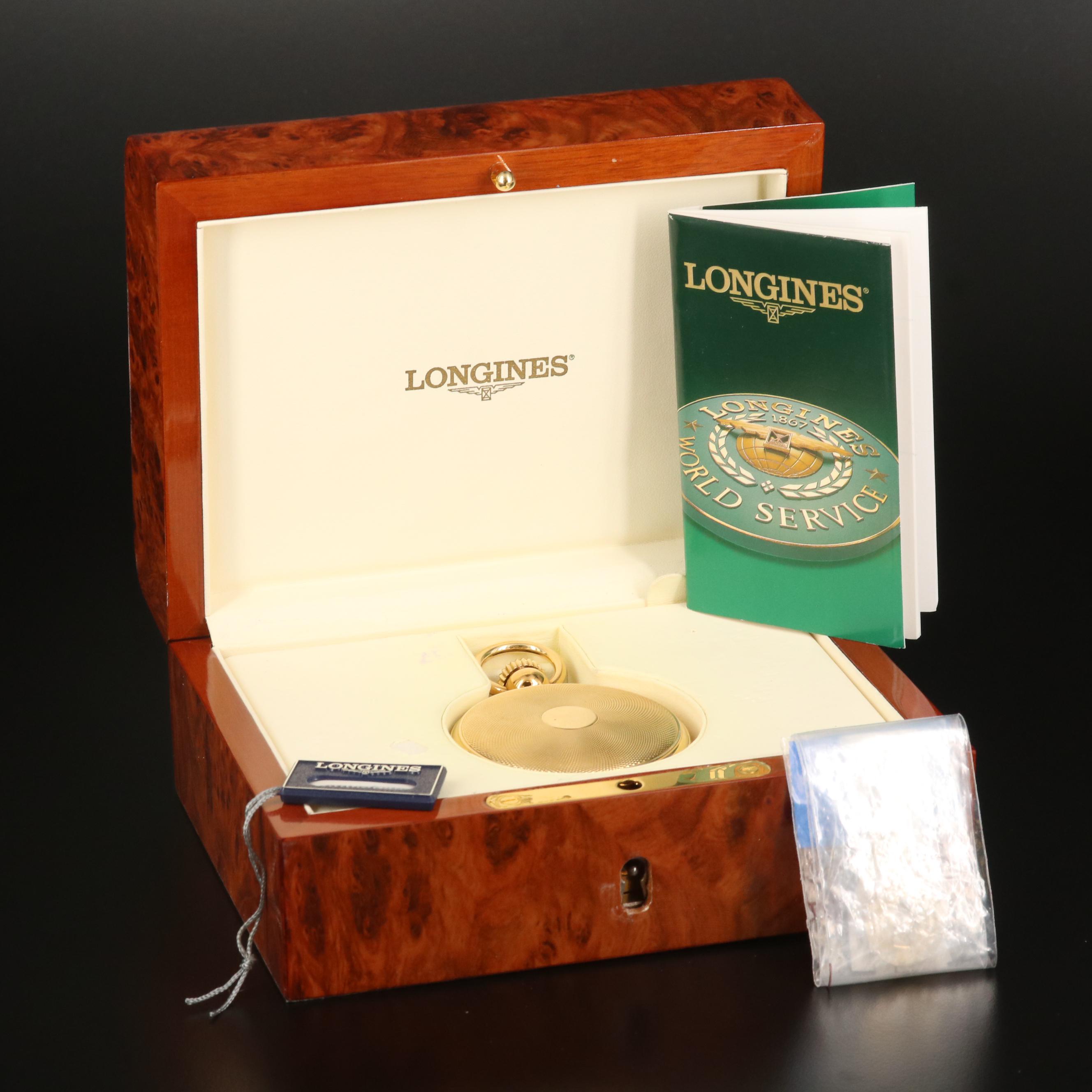 1992 Longines 125th Anniversary 18K Gold Hunting Case Pocket Watch