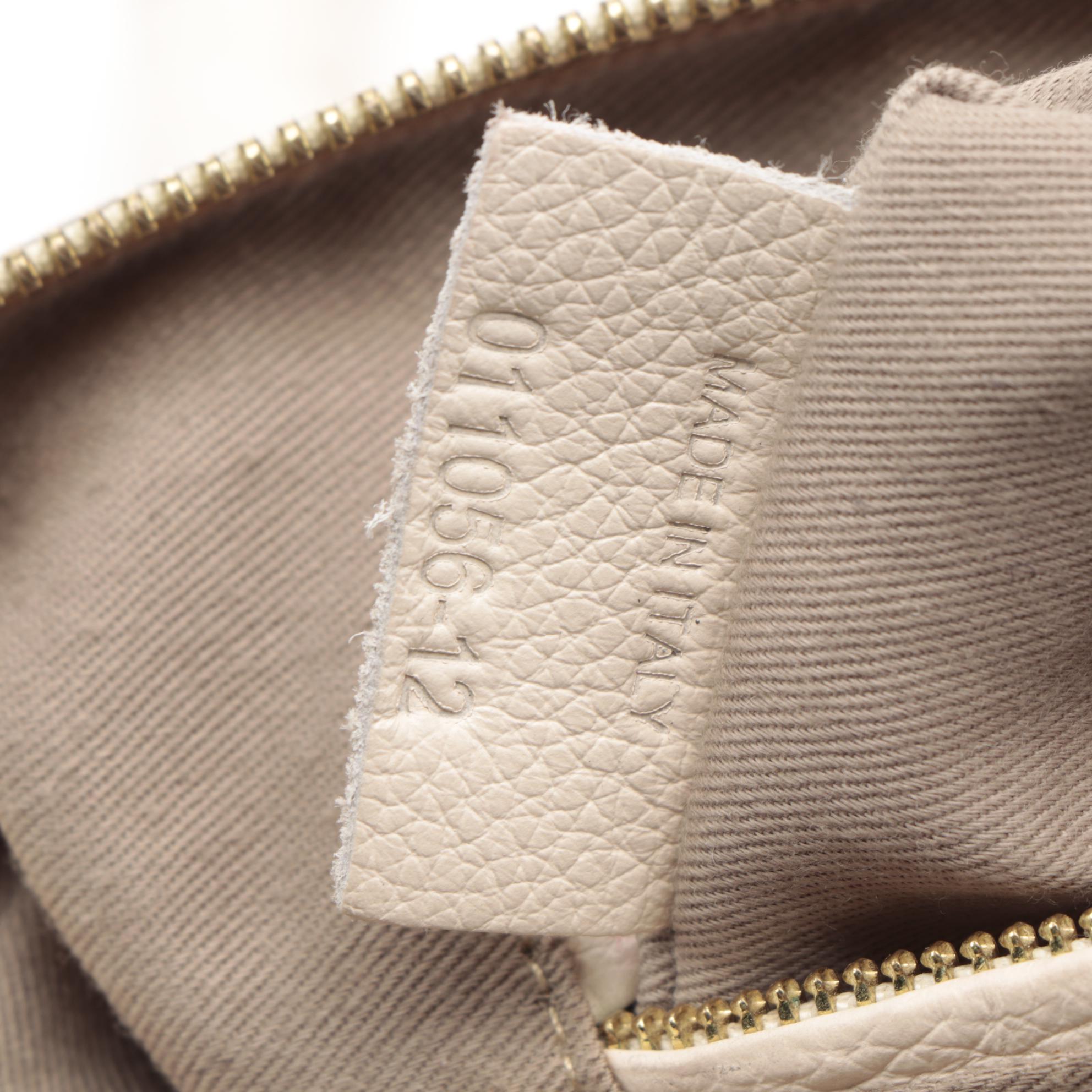 Chloé Marcie Large Satchel Bag in Cream Pebble Grain Leather