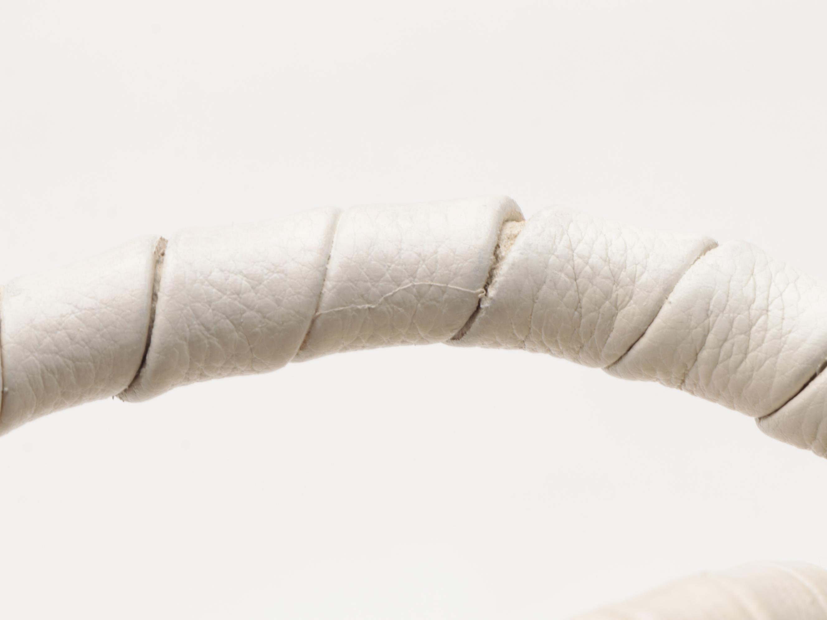 Chloé Marcie Large Satchel Bag in Cream Pebble Grain Leather