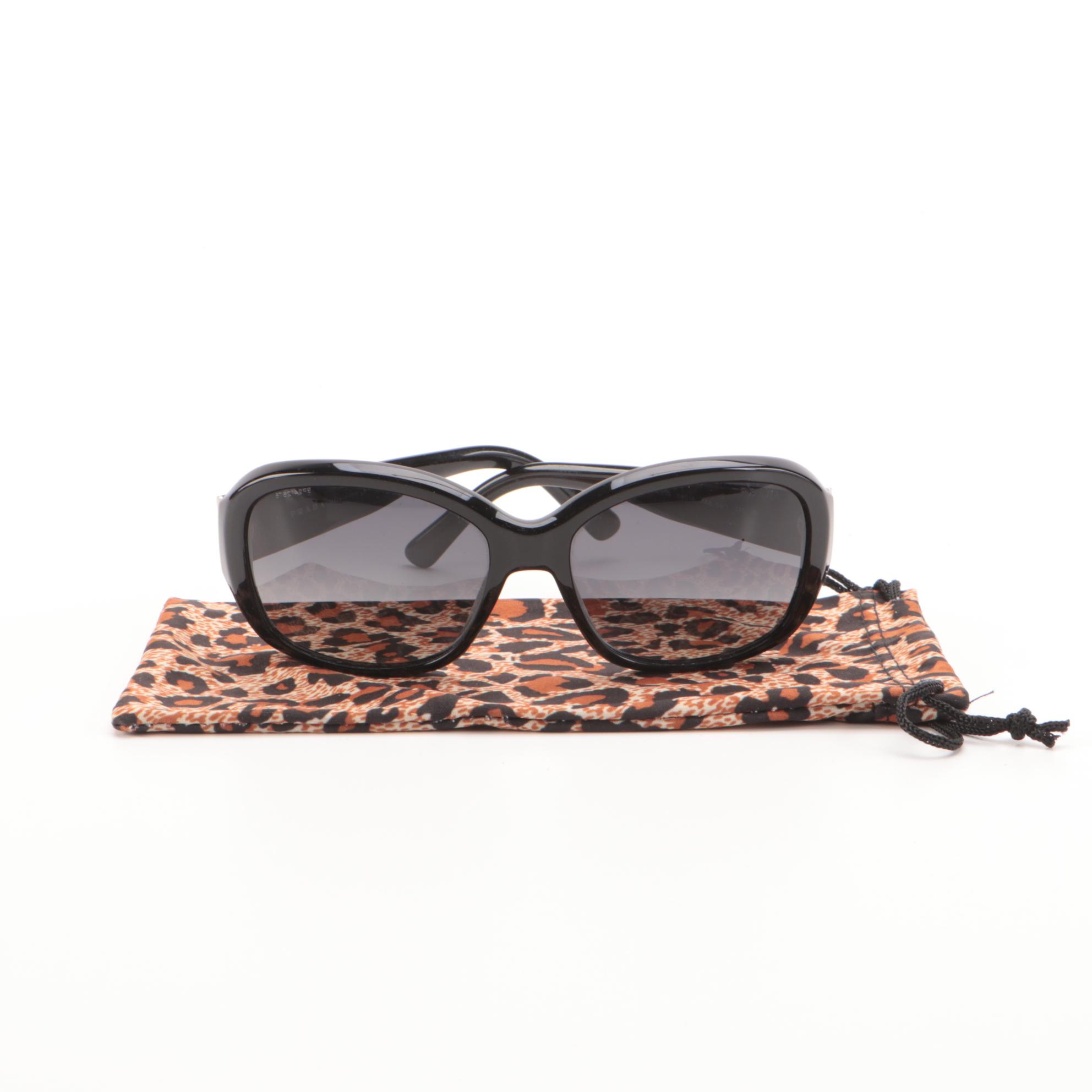 Prada SPR31N Black Gradient Lens Polarized Sunglasses