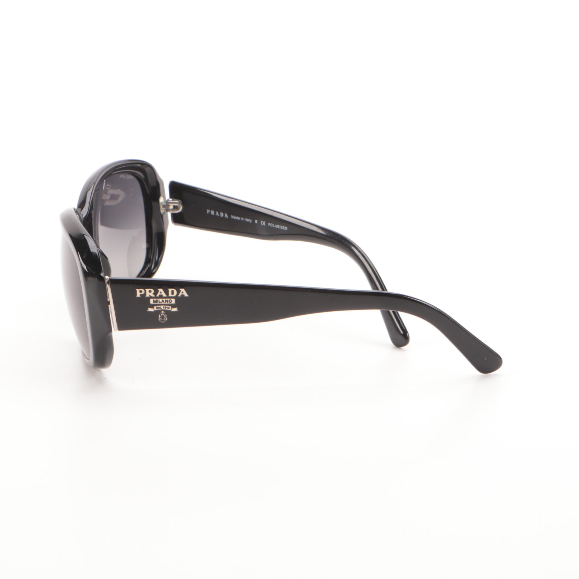 Prada SPR31N Black Gradient Lens Polarized Sunglasses