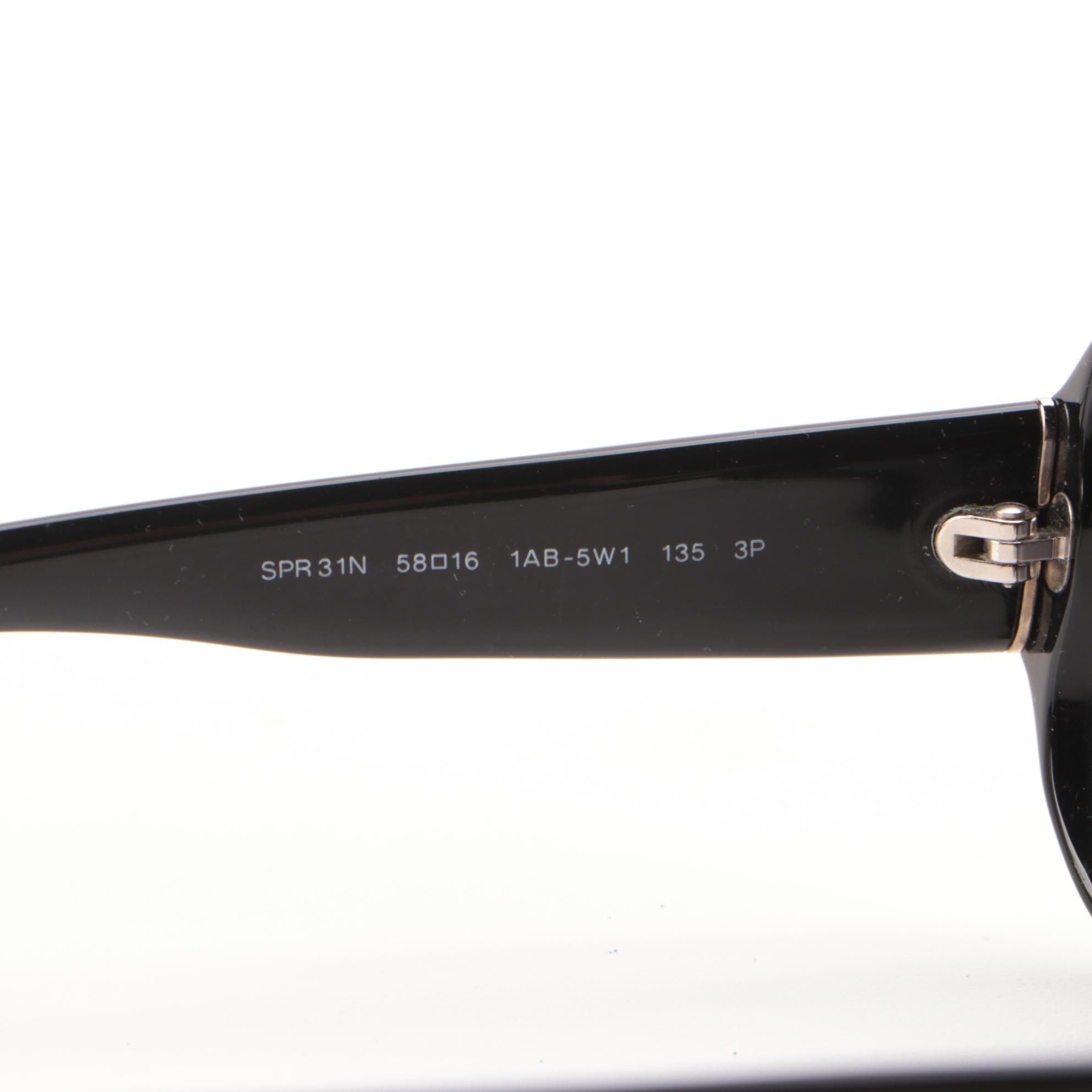 Prada SPR31N Black Gradient Lens Polarized Sunglasses